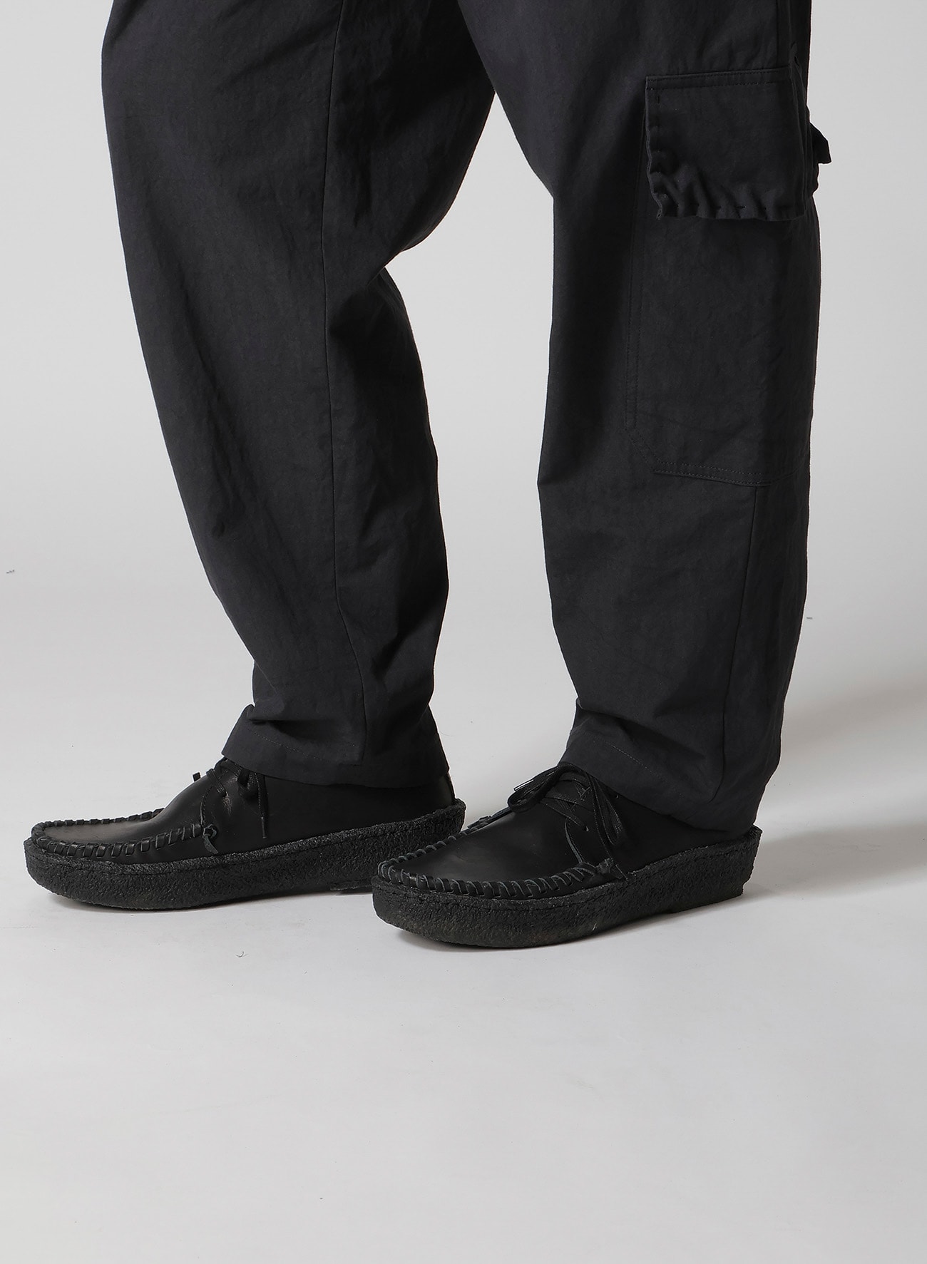 HAND STITCH SIDE TUCK STRING PANTS