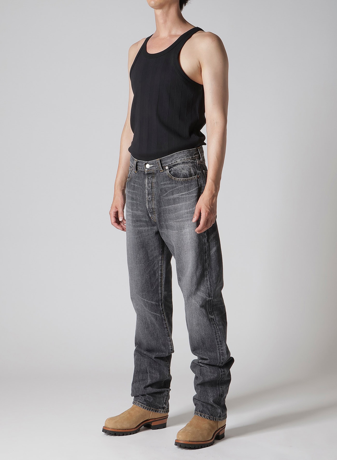 【Y's for men × MASSES】 DENIM PANTS H.WASH BLACK