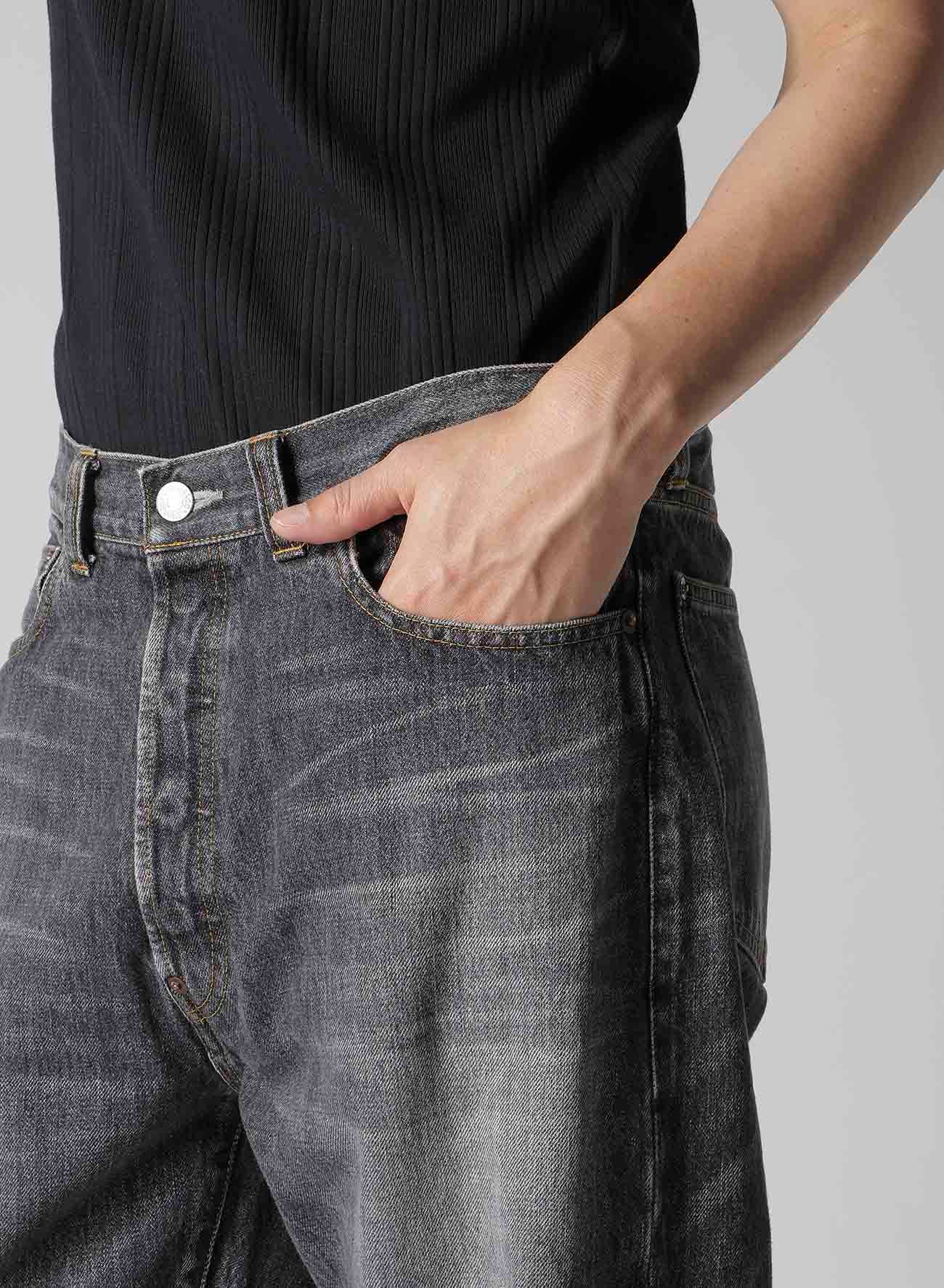 【Y's for men × MASSES】 DENIM PANTS H.WASH BLACK