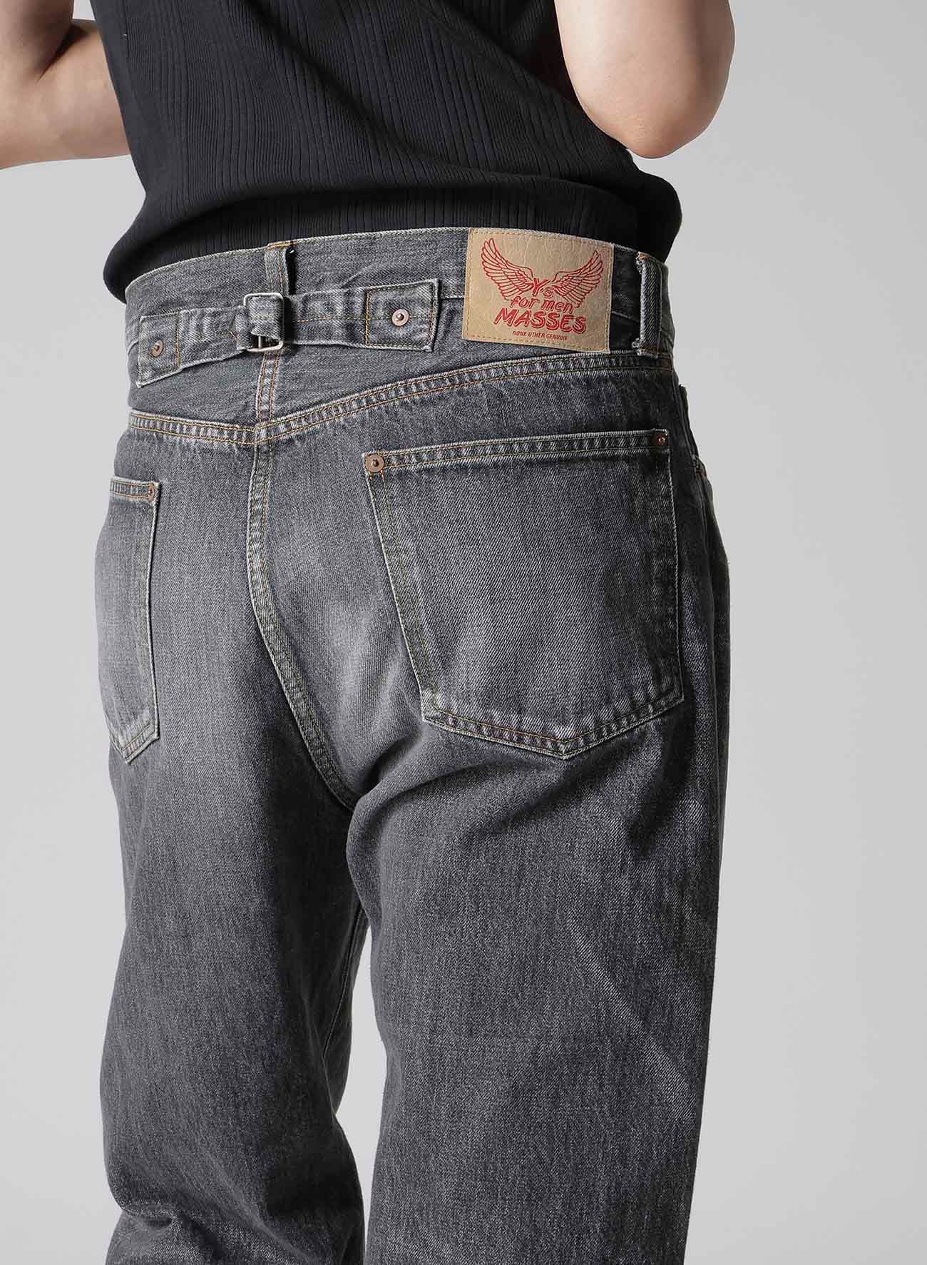 【Y's for men × MASSES】 DENIM PANTS H.WASH BLACK
