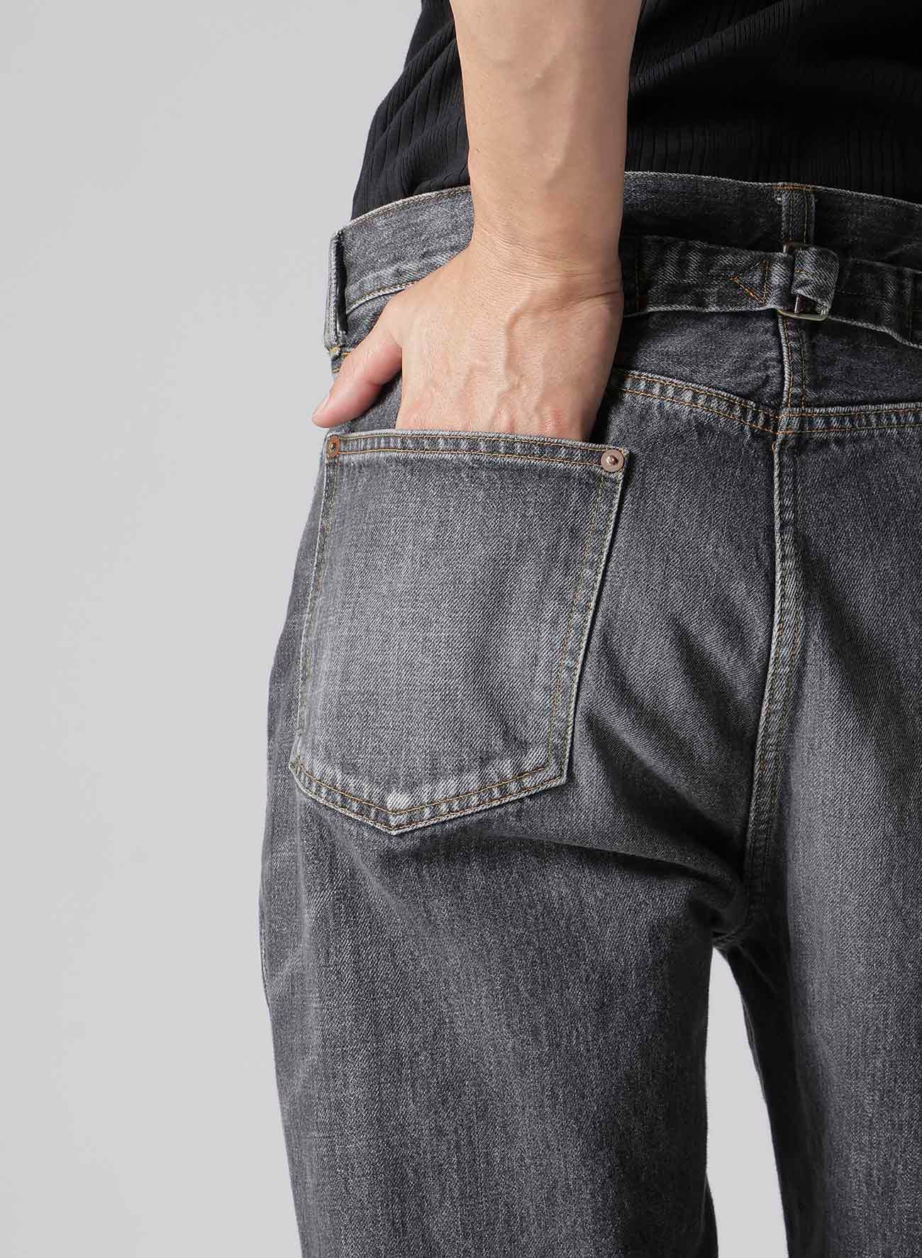 【Y's for men × MASSES】 DENIM PANTS H.WASH BLACK