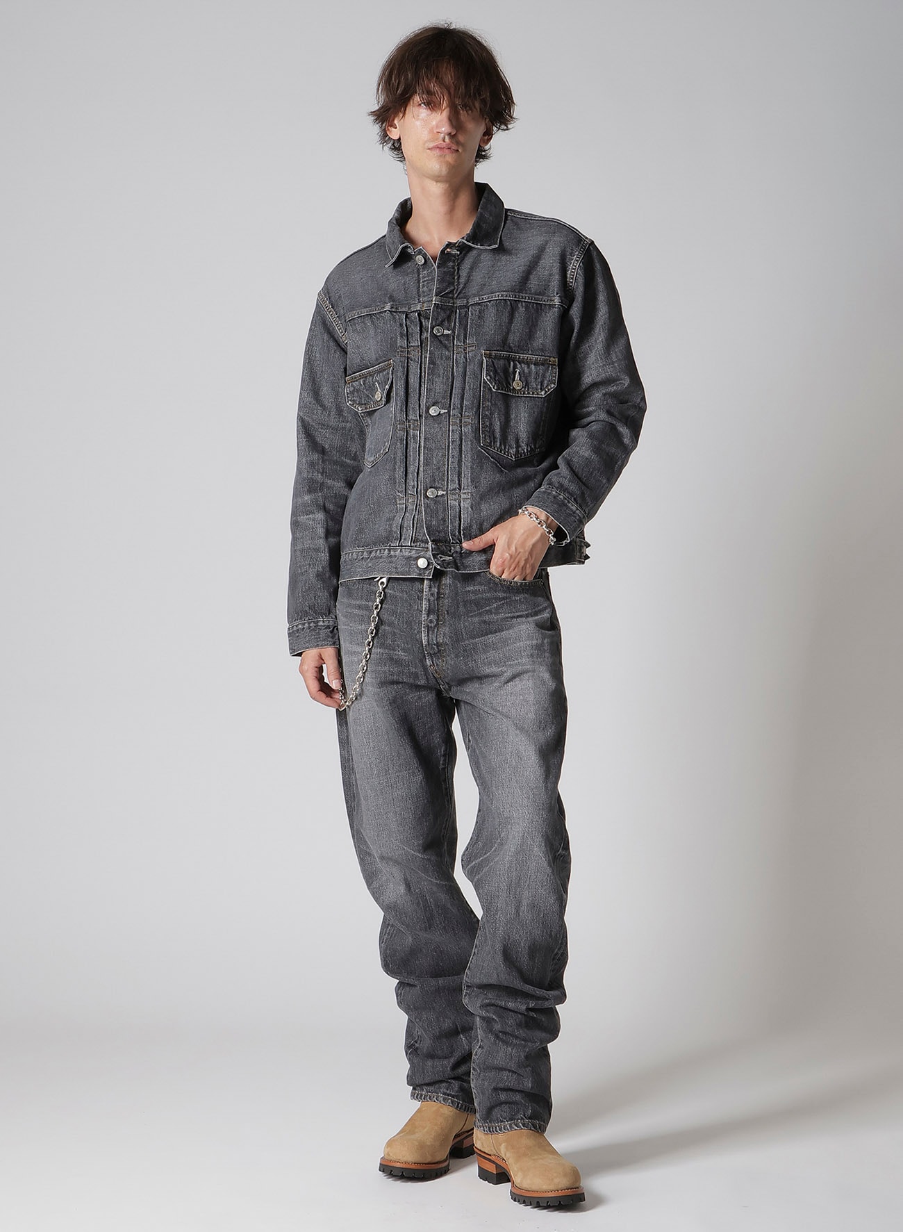 【Y's for men × MASSES】 DENIM PANTS H.WASH BLACK