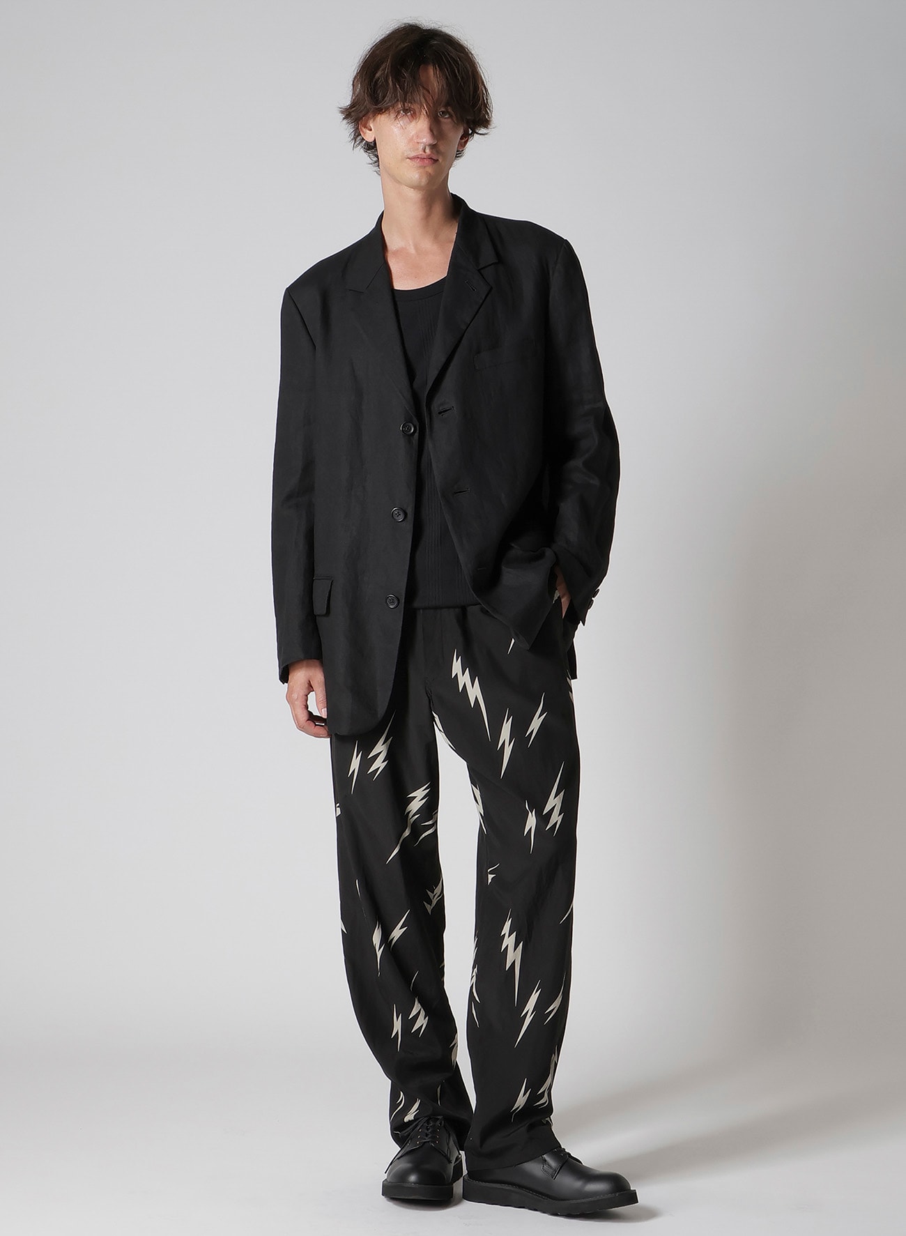 【Y's for men × MASSES】THUNDER BLEACH DYED TROUSERS