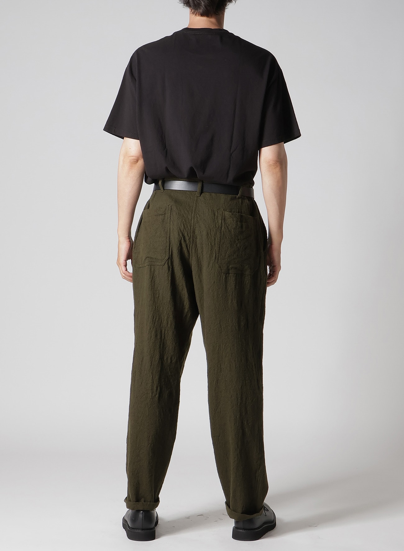 【Y's for men × MASSES】 SHRINK SERGE SIDE ELASTIC PANTS