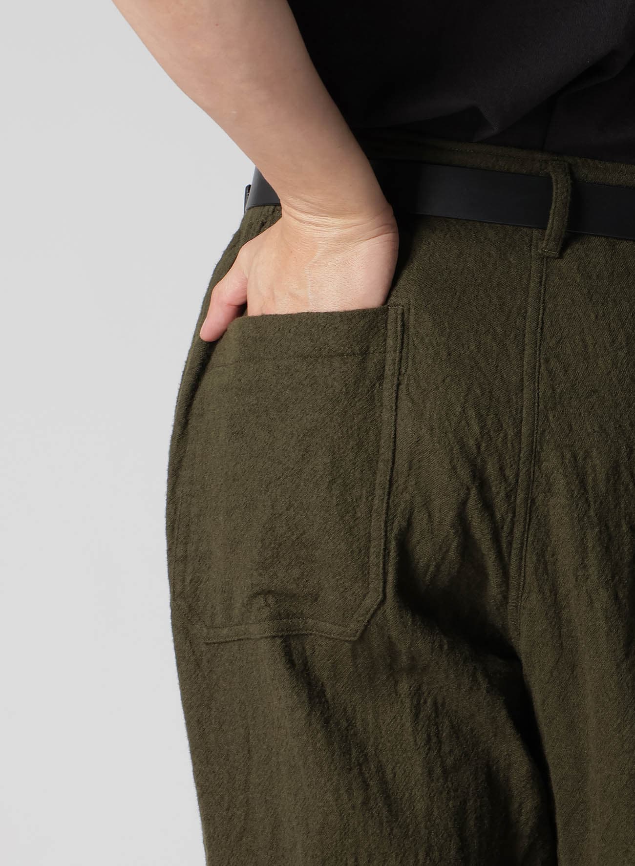 【Y's for men × MASSES】 SHRINK SERGE SIDE ELASTIC PANTS