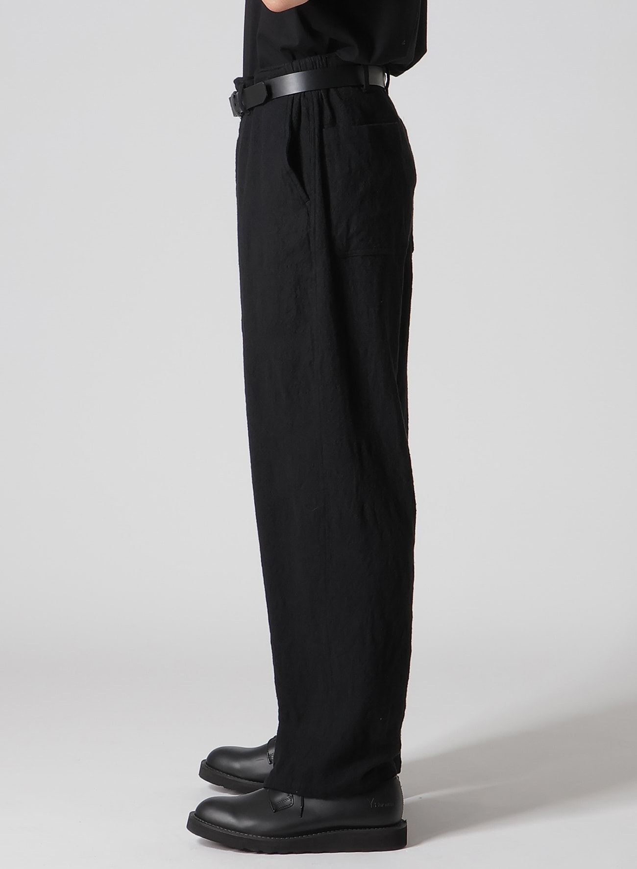 【Y's for men × MASSES】 SHRINK SERGE SIDE ELASTIC PANTS