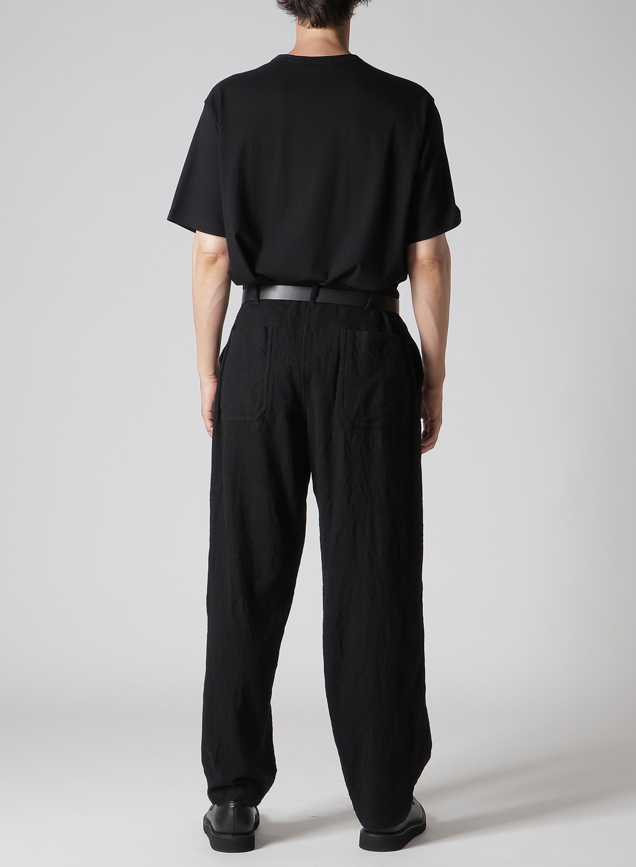 【Y's for men × MASSES】 SHRINK SERGE SIDE ELASTIC PANTS