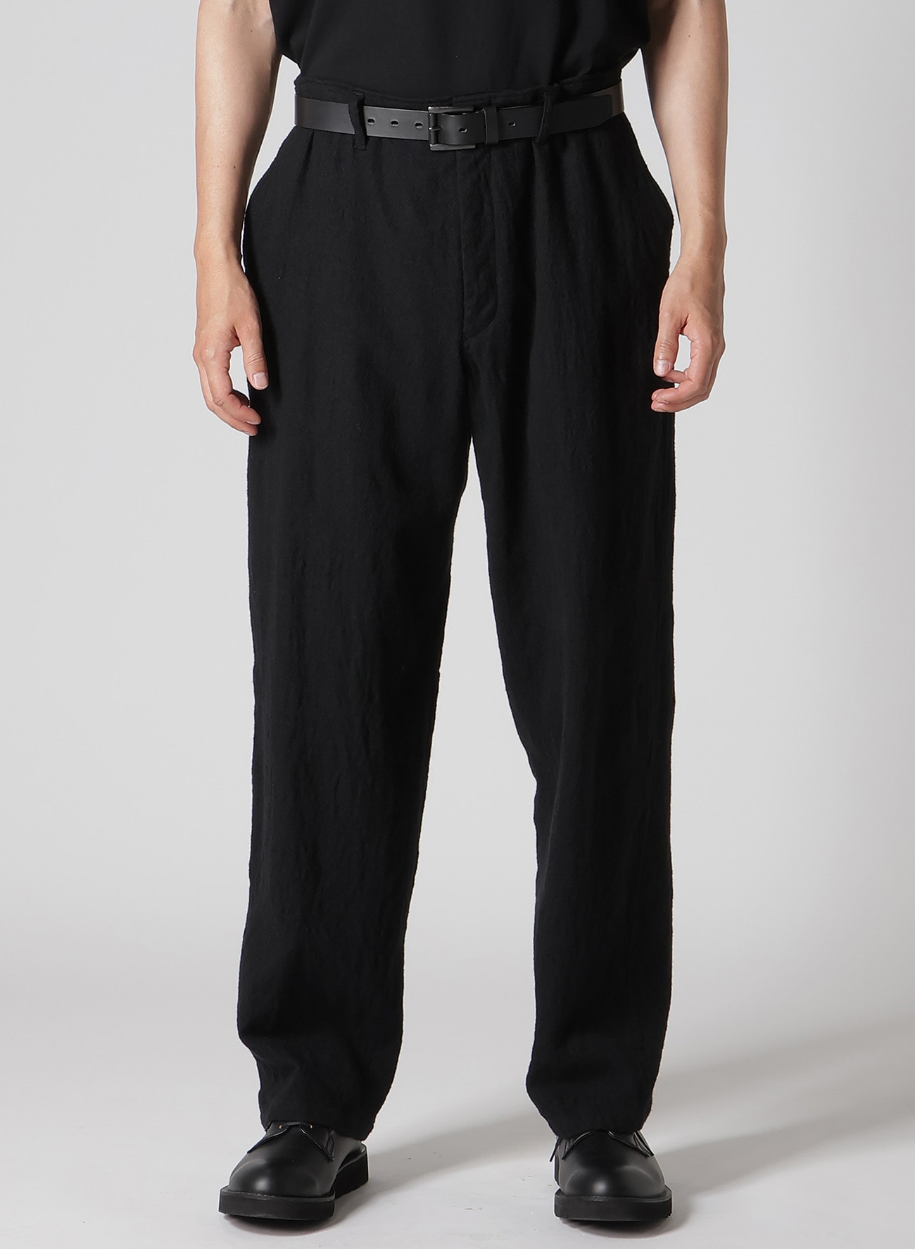 【Y's for men × MASSES】 SHRINK SERGE SIDE ELASTIC PANTS