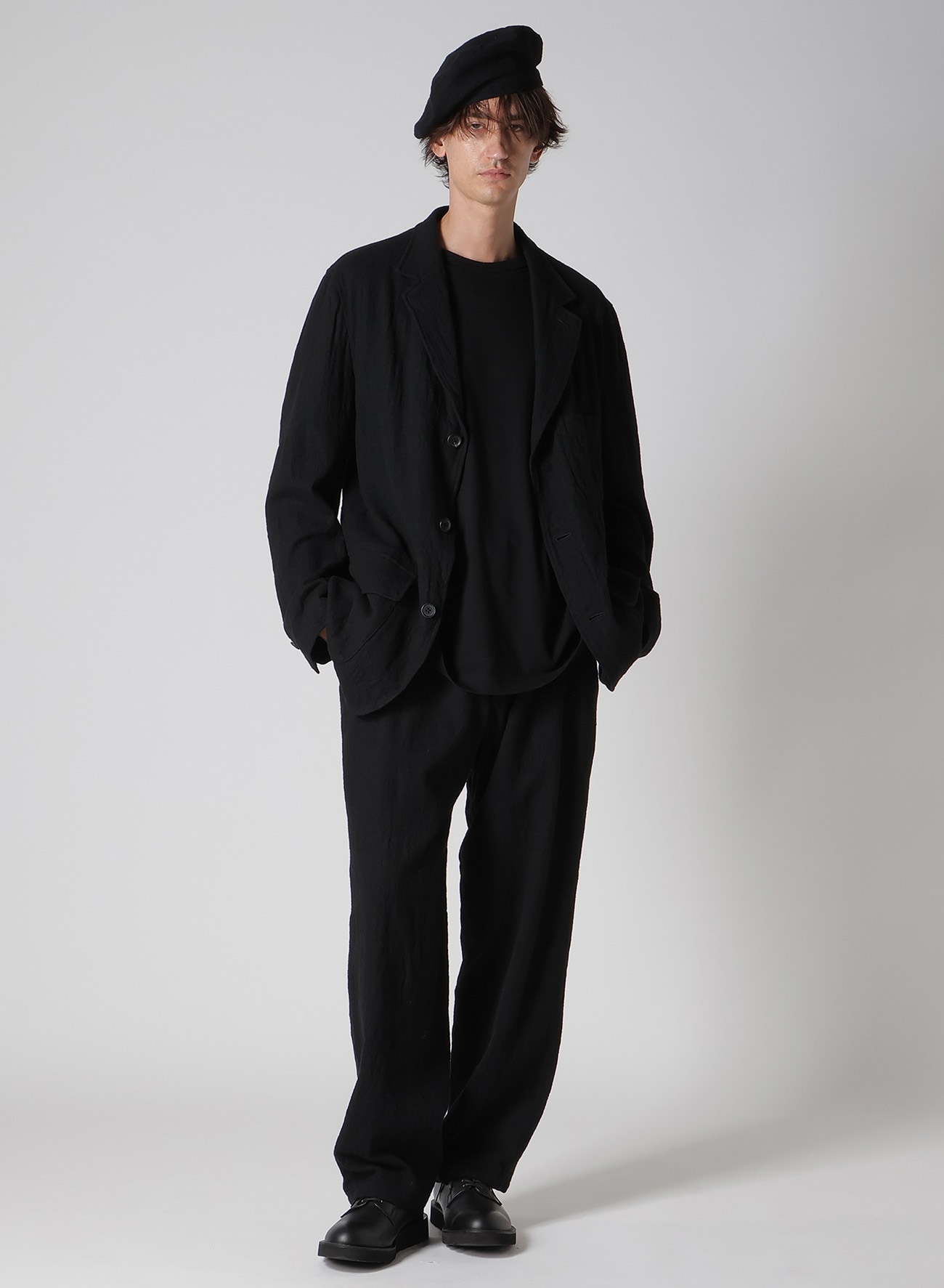 【Y's for men × MASSES】 SHRINK SERGE SIDE ELASTIC PANTS