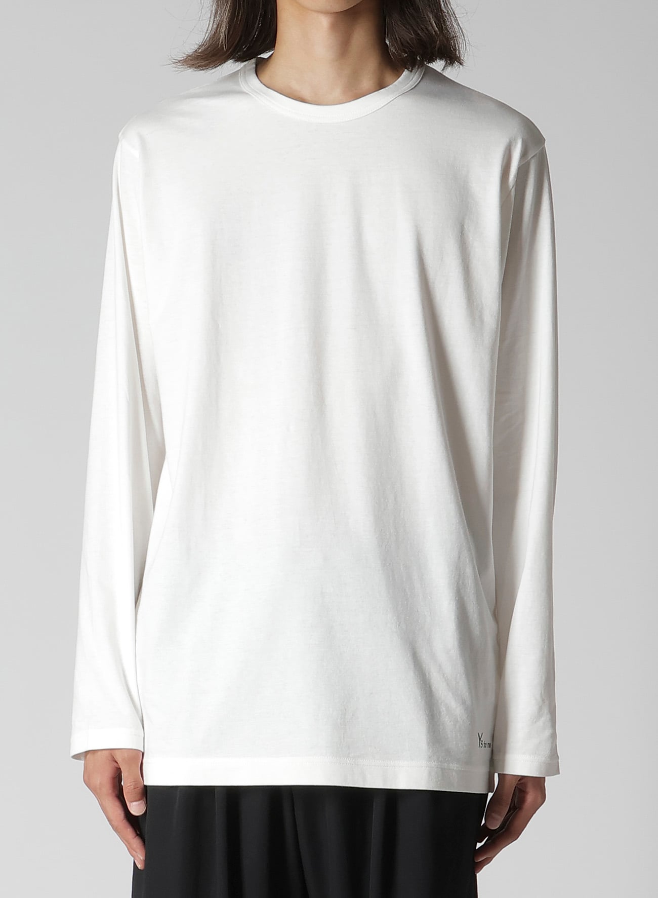 Y's for men LOGO PRINT LONG SLEEVE T-SHIRT