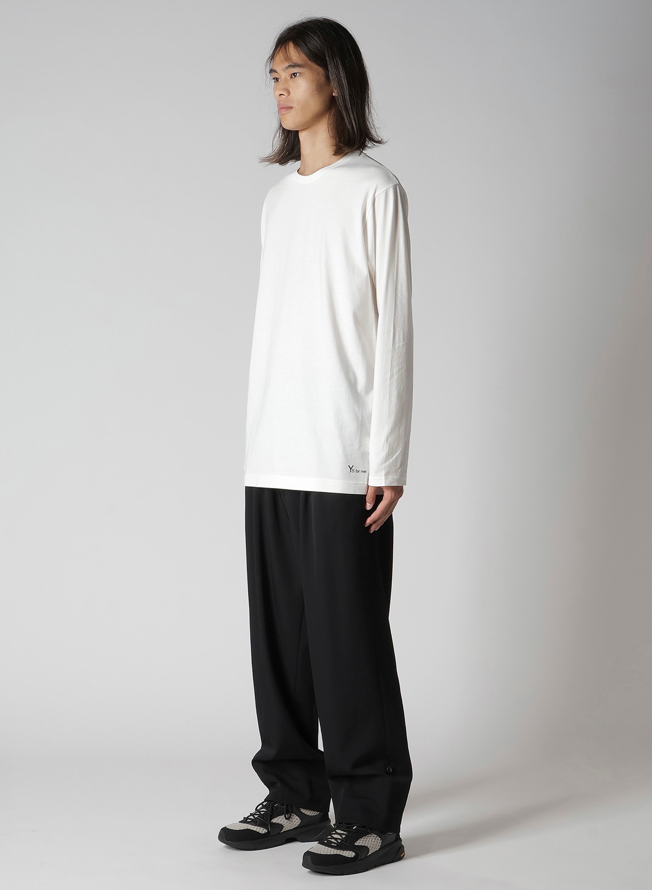 Y's for men LOGO PRINT LONG SLEEVE T-SHIRT