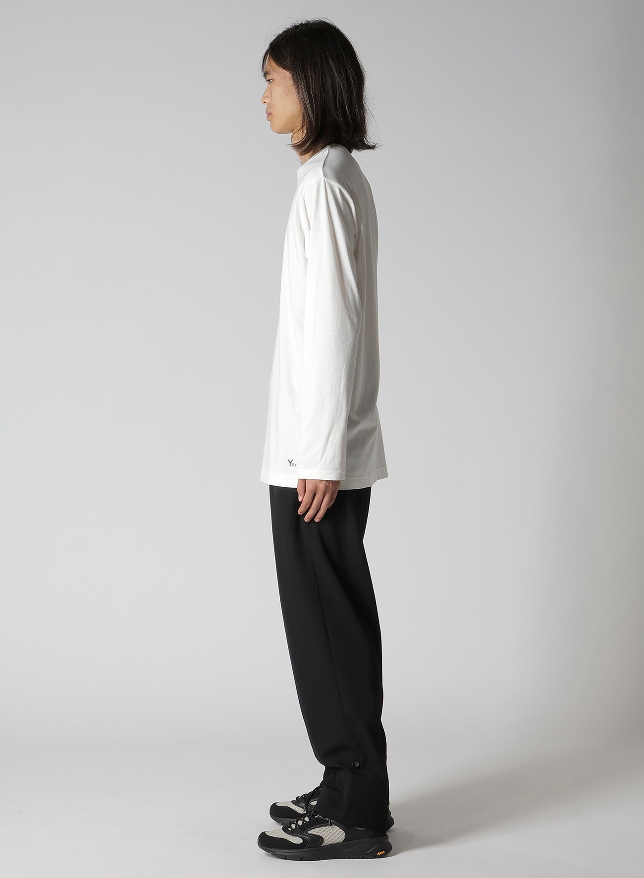 Y's for men LOGO PRINT LONG SLEEVE T-SHIRT