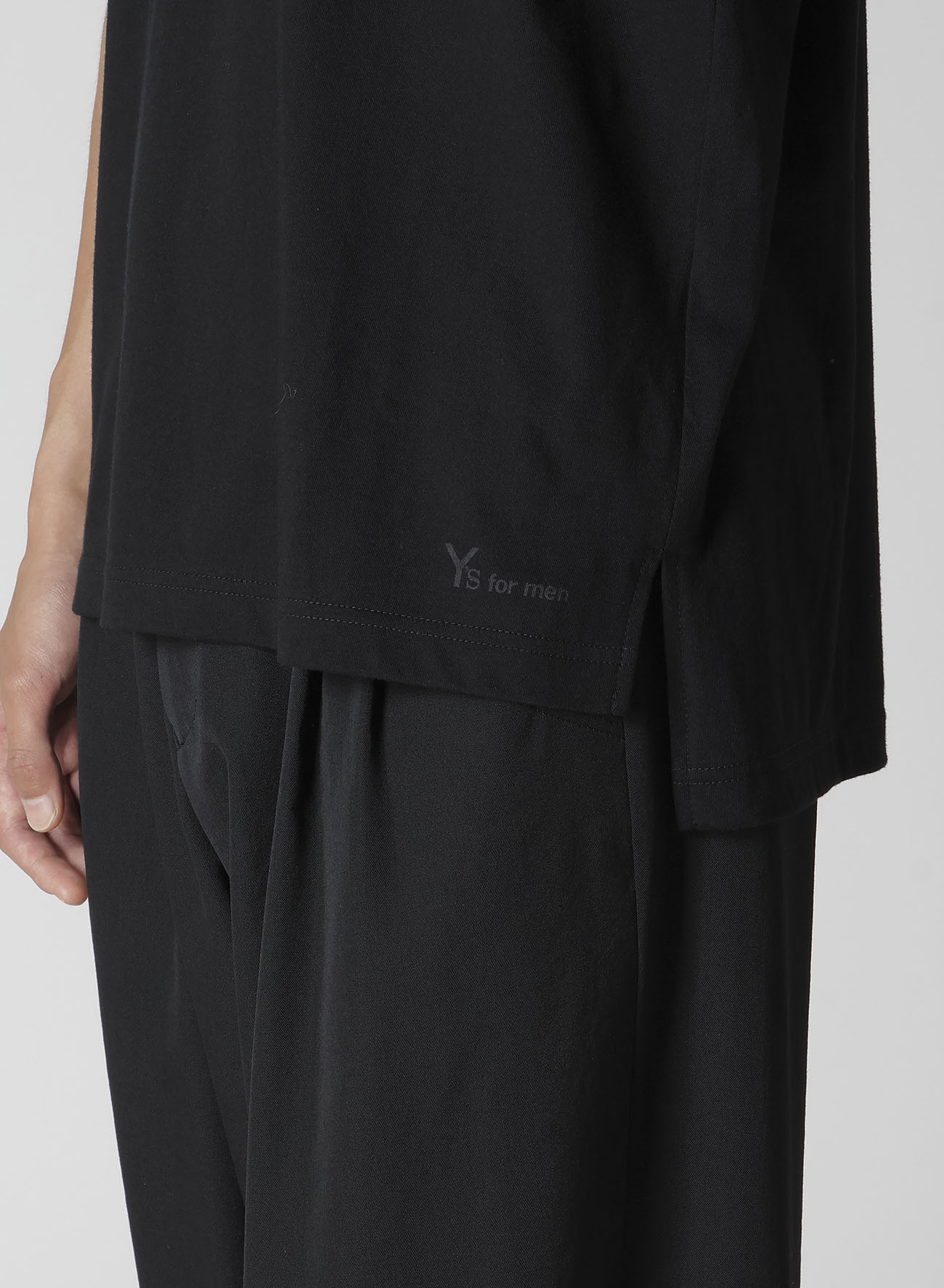 Y's for men LOGO PRINT POLO SHIRT