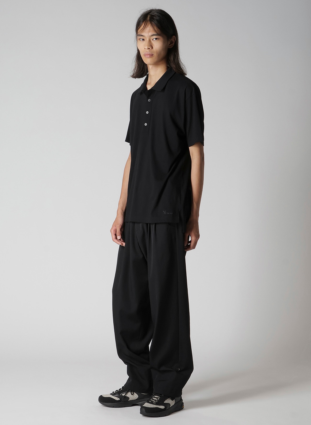 Y's for men LOGO PRINT POLO SHIRT