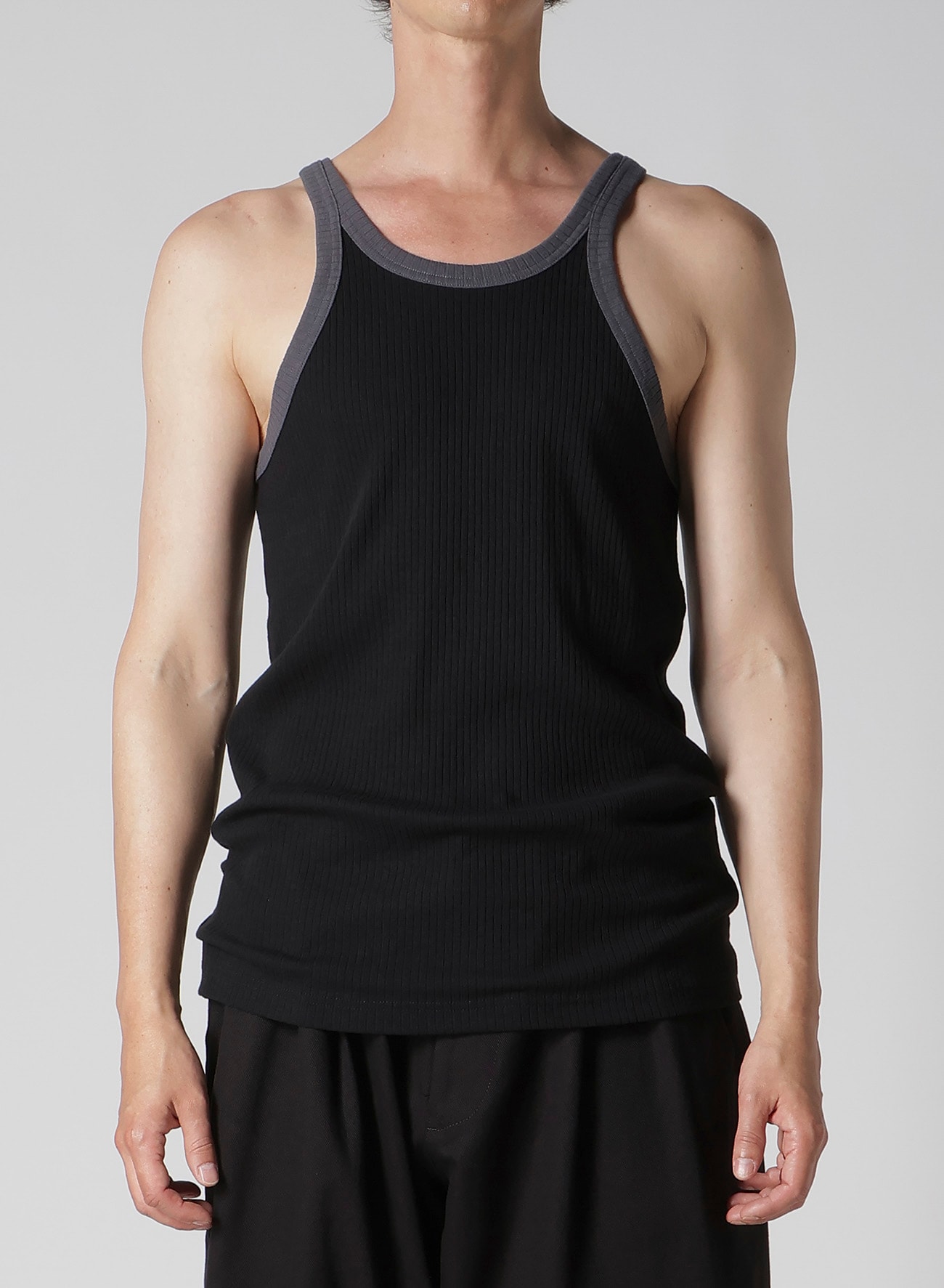 COLOR PANEL RIB TANK TOP