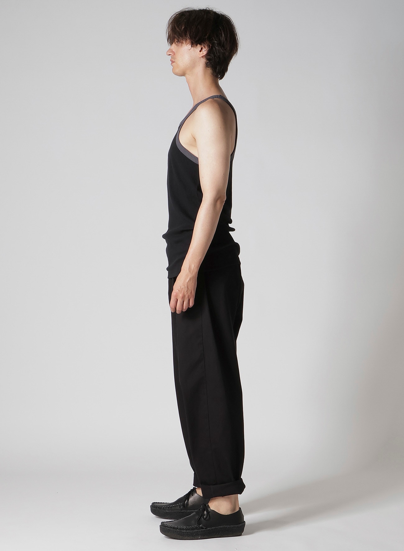 COLOR PANEL RIB TANK TOP