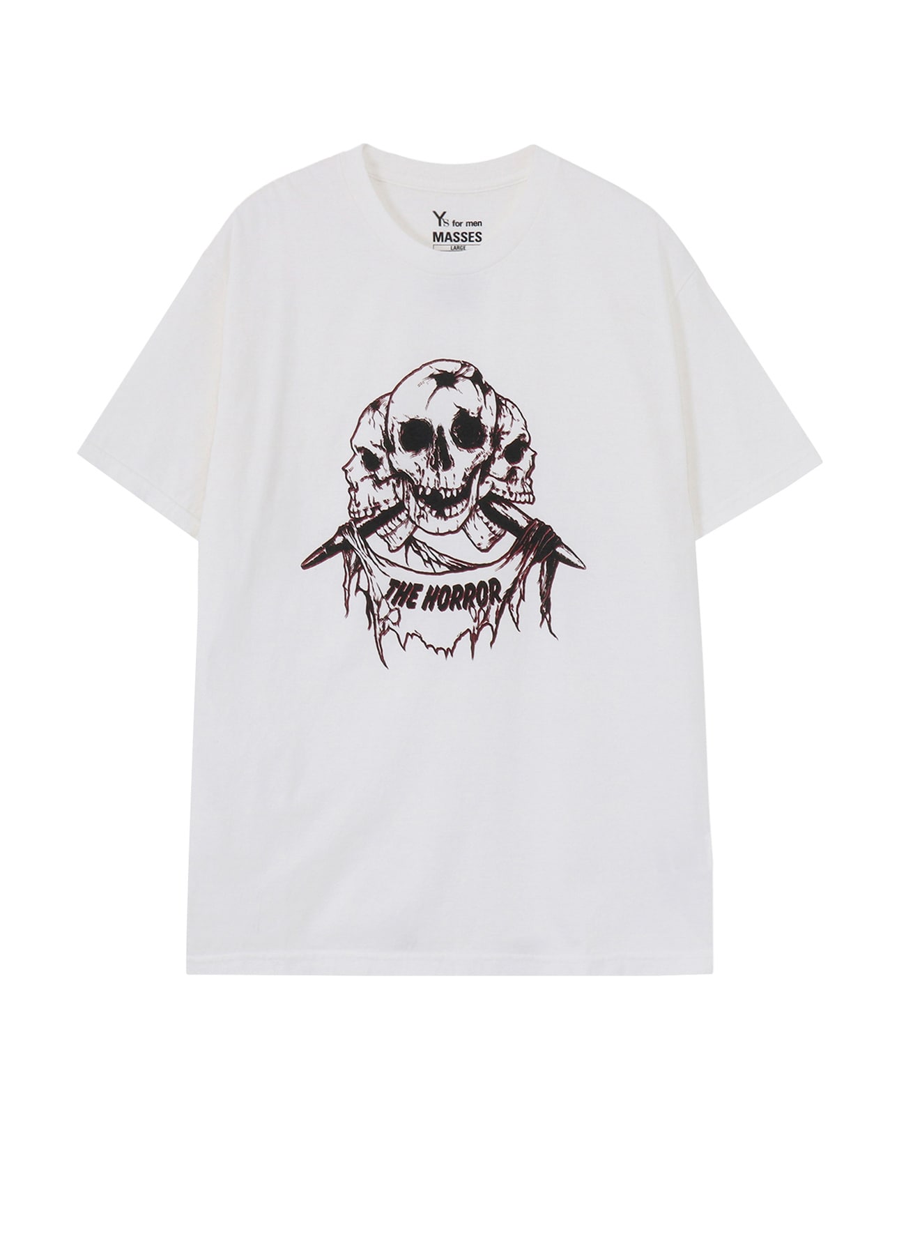 【Y's for men × MASSES】COTTON SINGLE PRINT ROUND NECK SHORT SLEEVE T