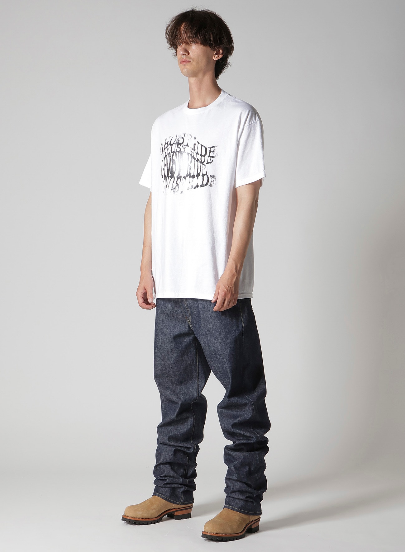 【Y's for men × MASSES】COTTON SINGLE PRINT ROUND NECK SHORT SLEEVE T
