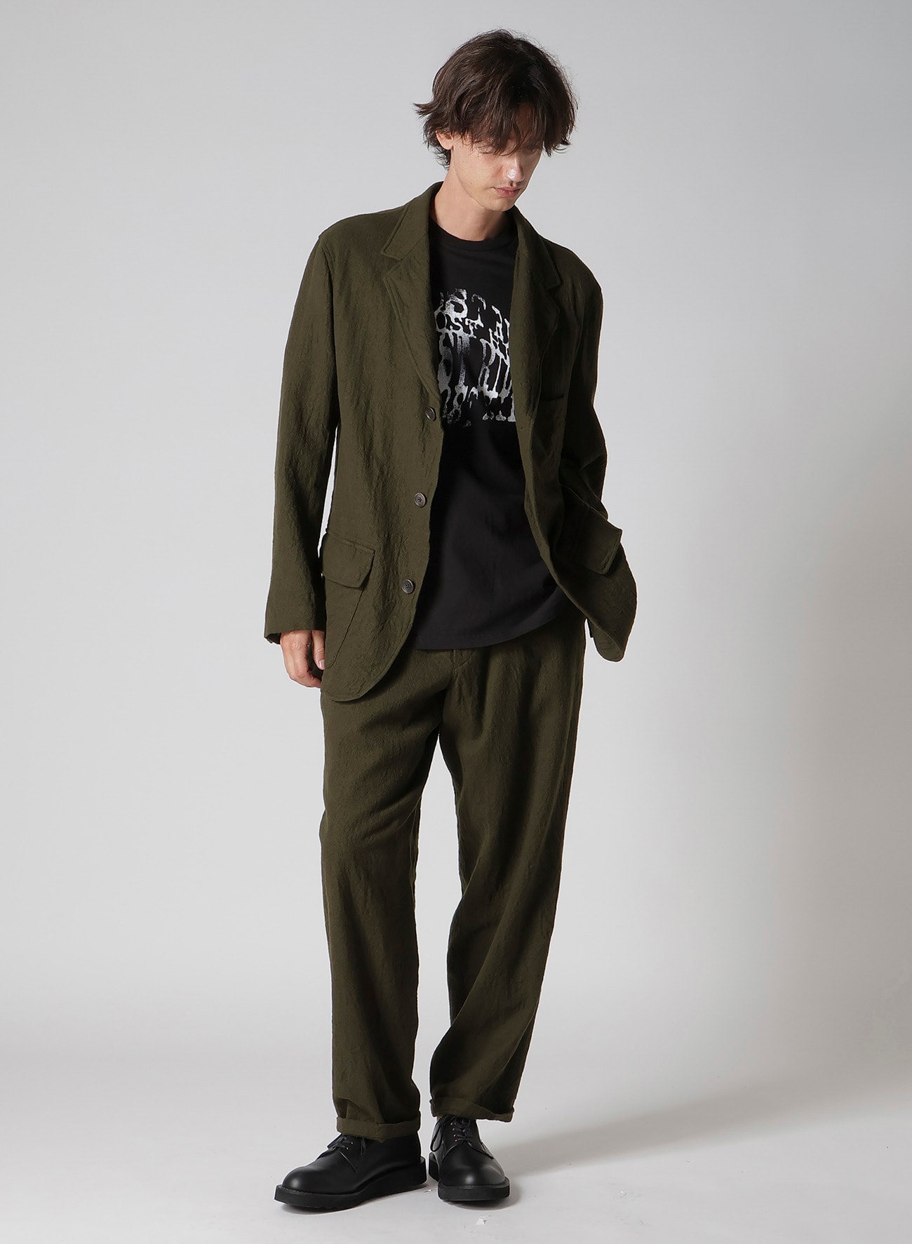 【Y's for men × MASSES】COTTON SINGLE PRINT ROUND NECK SHORT SLEEVE T