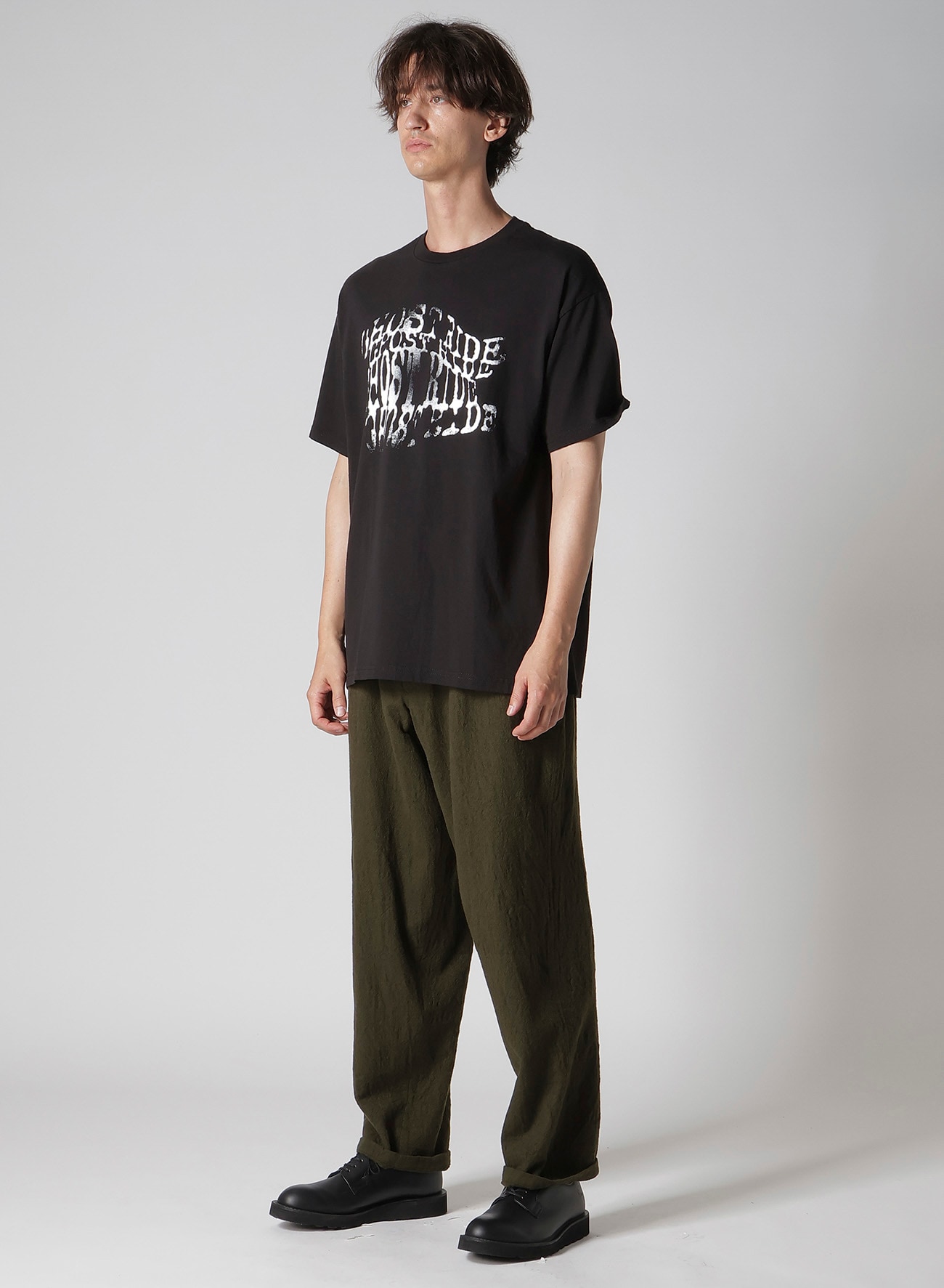 【Y's for men × MASSES】COTTON SINGLE PRINT ROUND NECK SHORT SLEEVE T