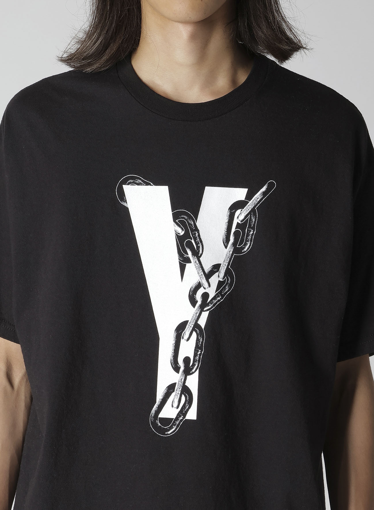 【Y's for men × MASSES】COTTON SINGLE PRINT ROUND NECK SHORT SLEEVE T