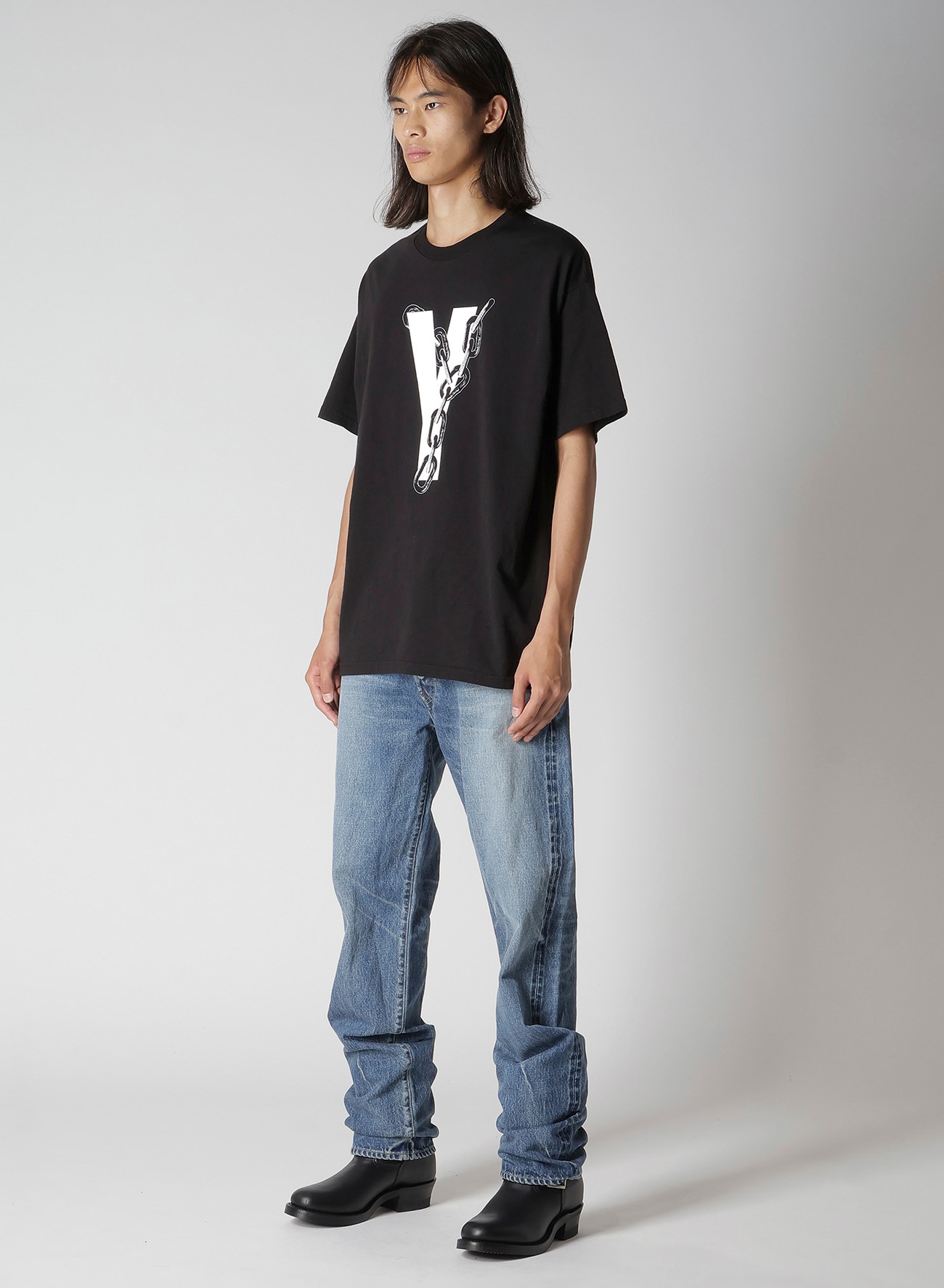 【Y's for men × MASSES】COTTON SINGLE PRINT ROUND NECK SHORT SLEEVE T