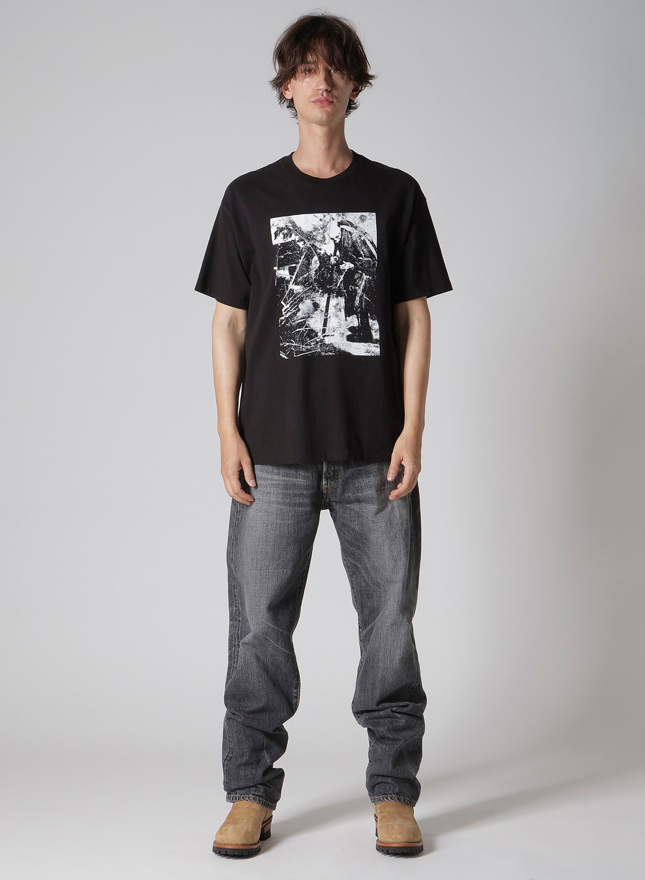 【Y's for men × MASSES】COTTON SINGLE PRINT ROUND NECK SHORT SLEEVE T