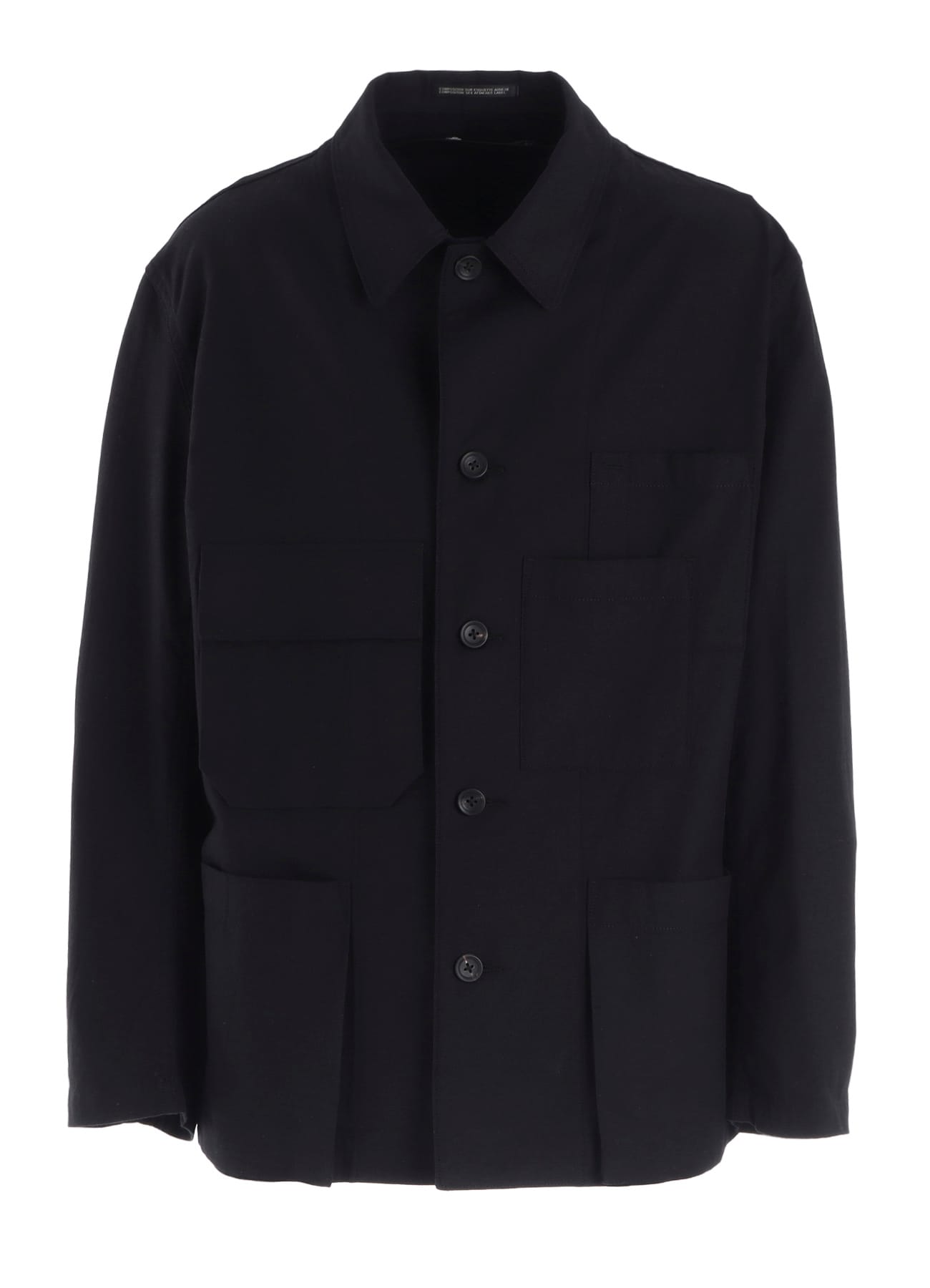 COTTON FLANNEL CHAIN STITCH BLOUSON(S Black): Y's for men｜THE