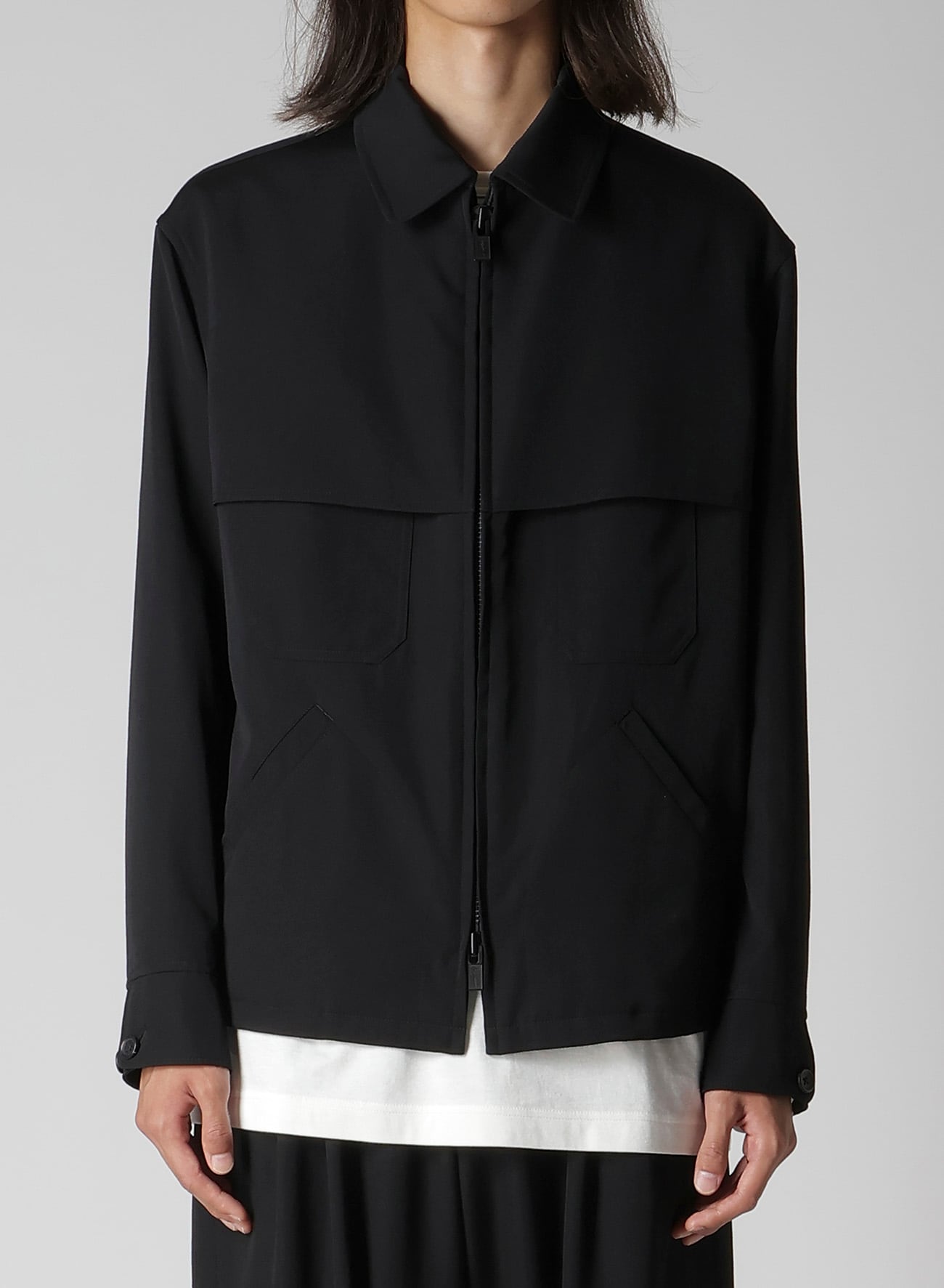 WOOL GABARDINE STORM SHIELD BLOUSON