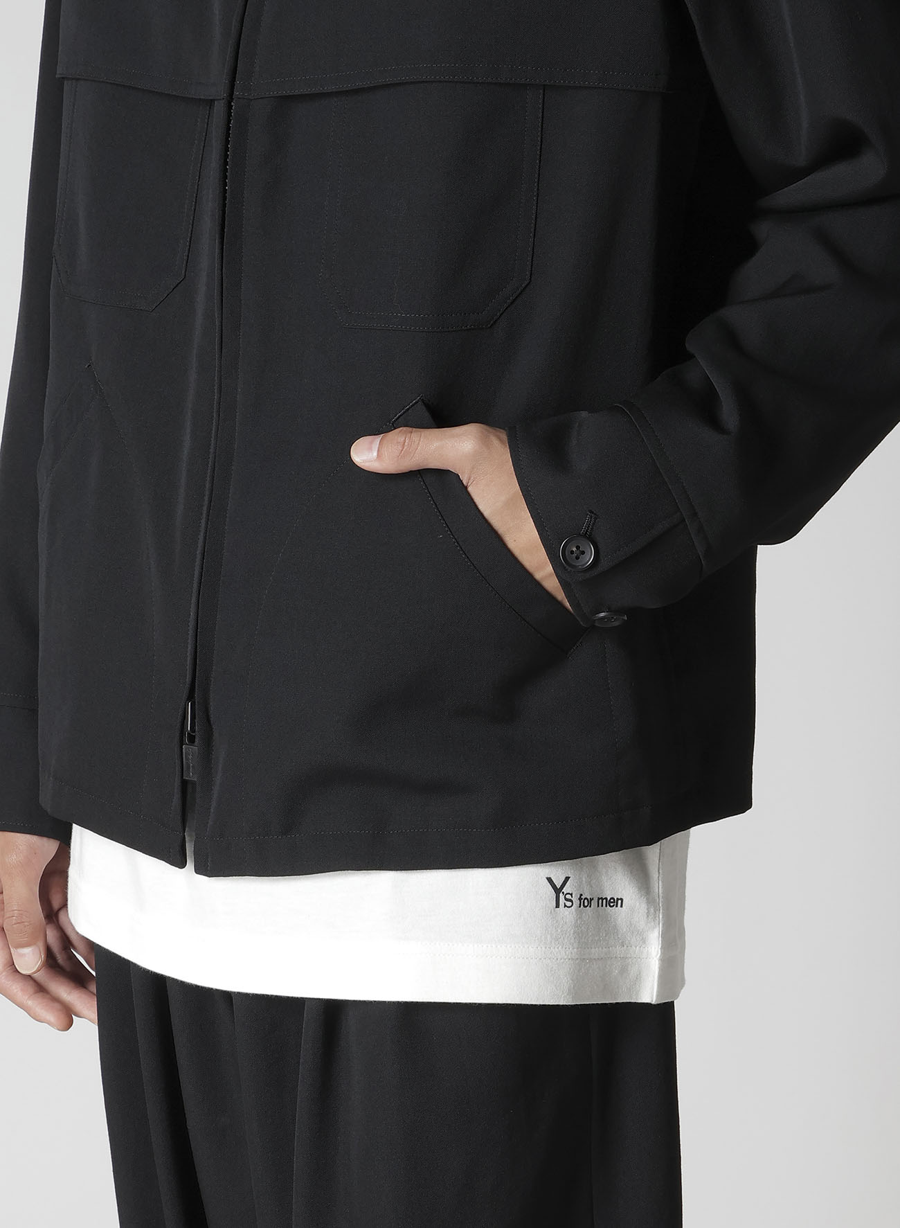 WOOL GABARDINE STORM SHIELD BLOUSON