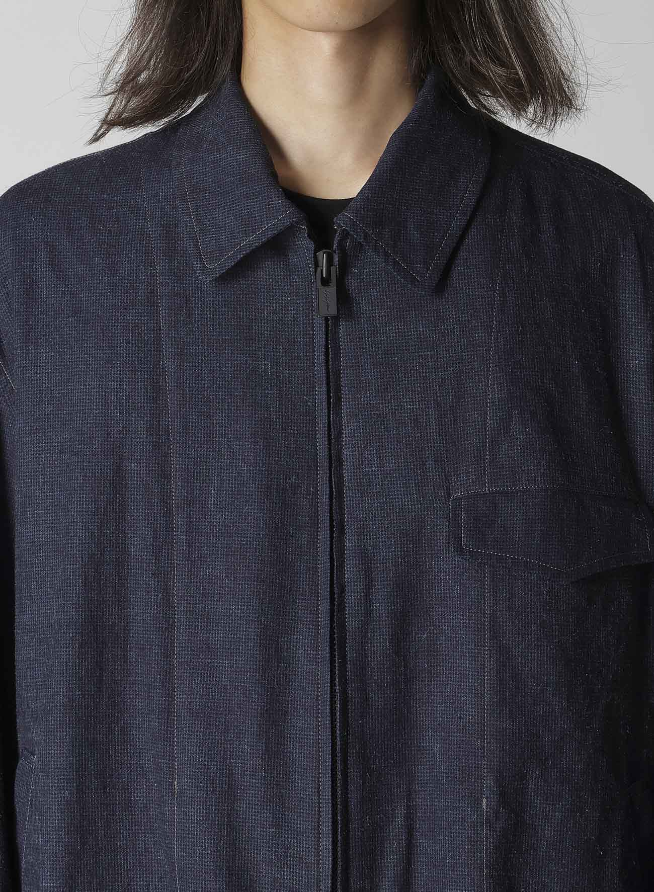 INK-DYED HOUNDSTOOTH BLOUSON