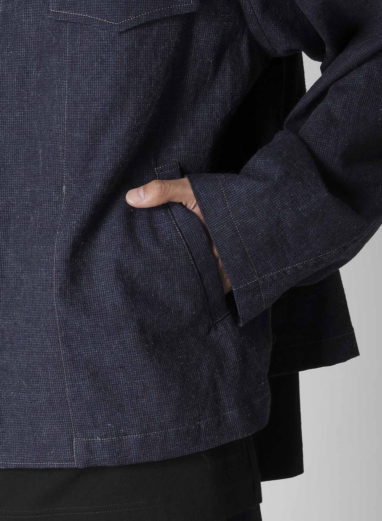 INK-DYED HOUNDSTOOTH BLOUSON