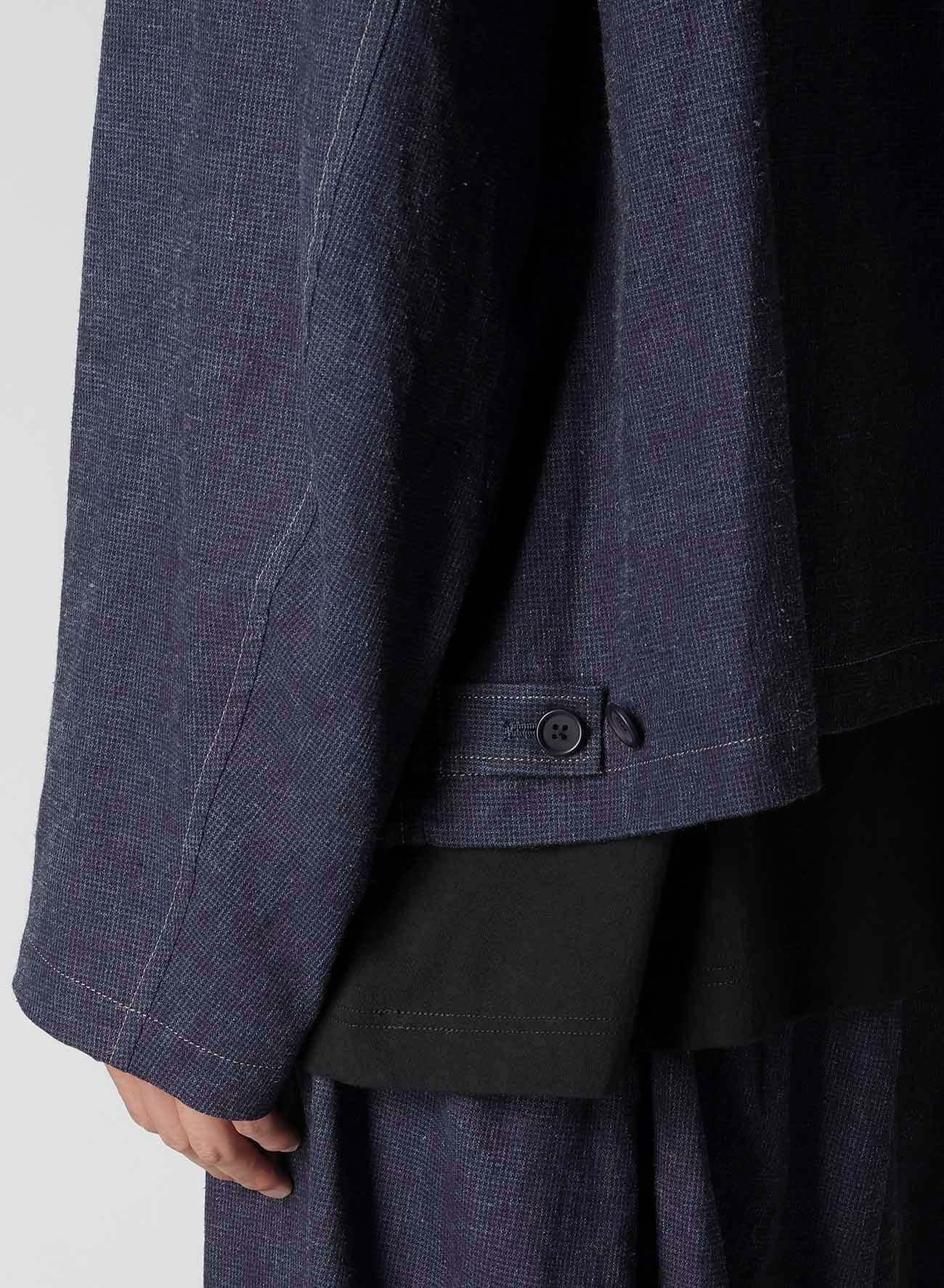 INK-DYED HOUNDSTOOTH BLOUSON