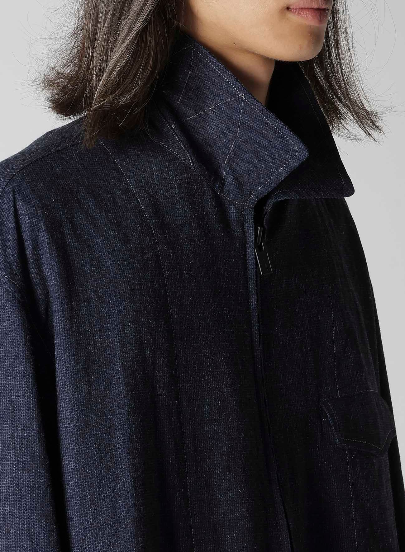 INK-DYED HOUNDSTOOTH BLOUSON