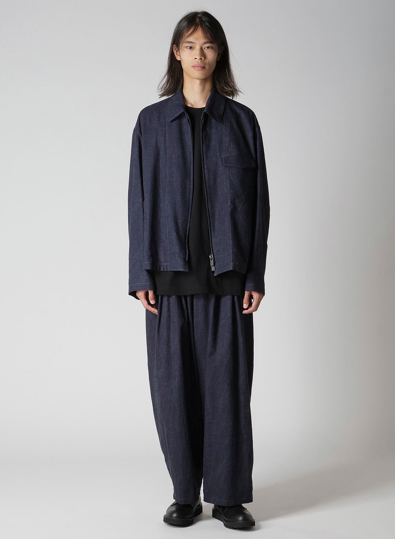 INK-DYED HOUNDSTOOTH BLOUSON