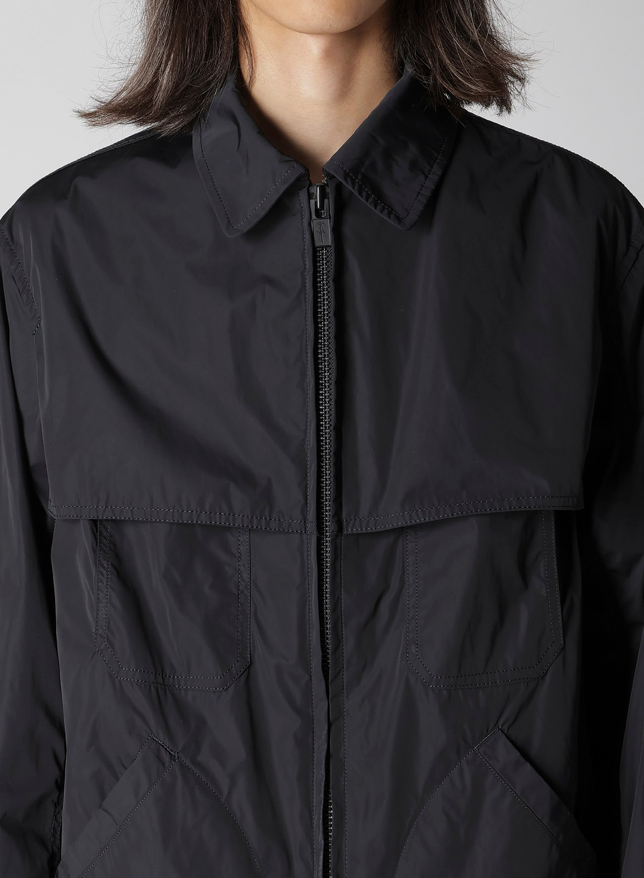 NYLON TAFFETA CHAIN STITCH SHIELD BLOUSON