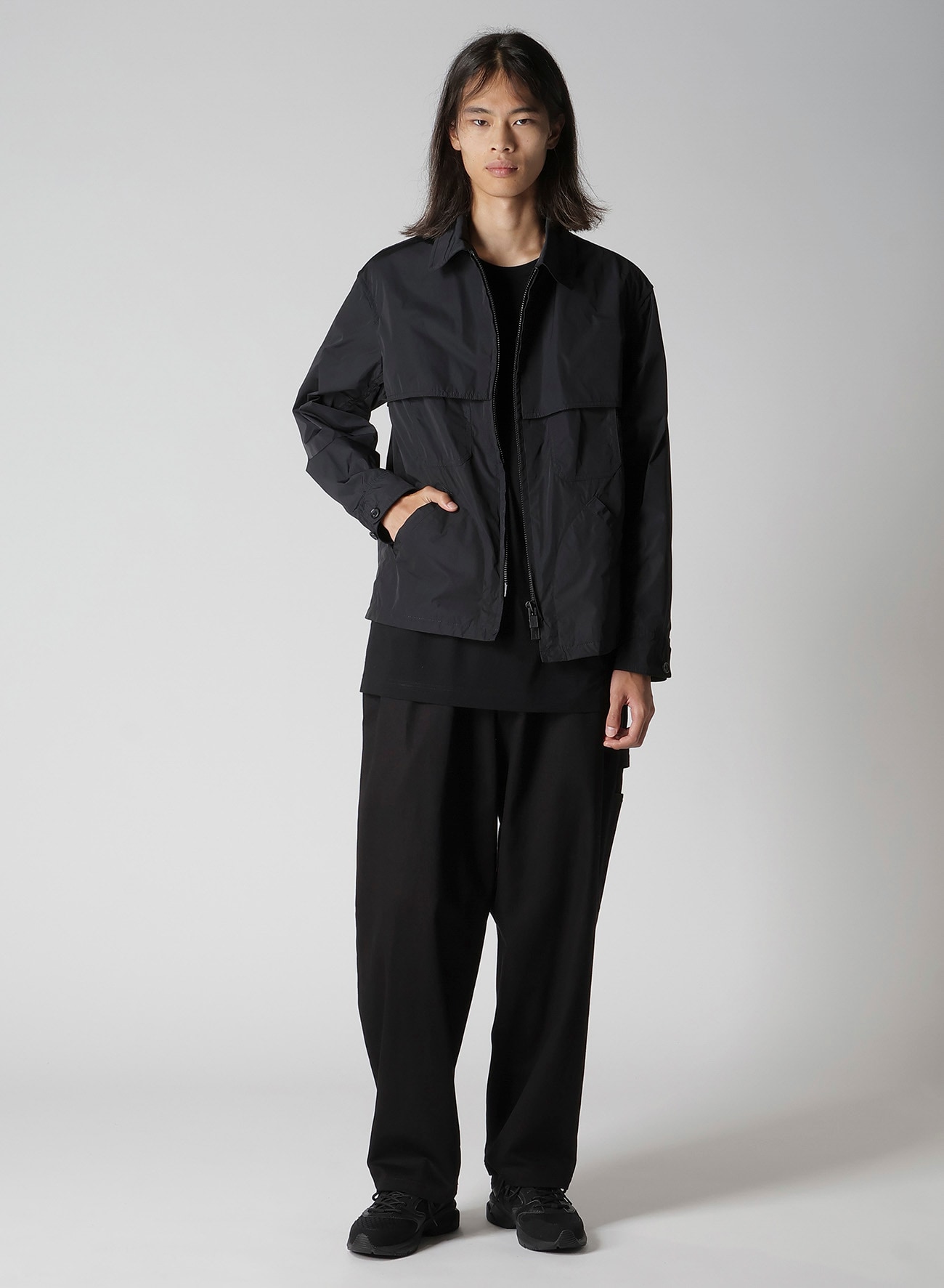 NYLON TAFFETA CHAIN STITCH SHIELD BLOUSON