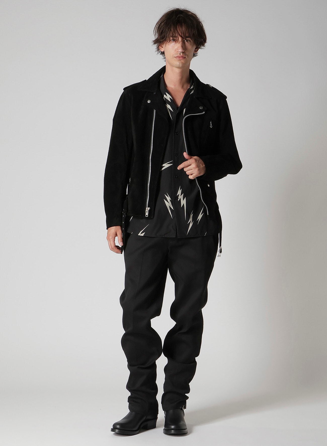 【Y's for men × MASSES】 SUEDE DOUBLE RIDERS JACKET