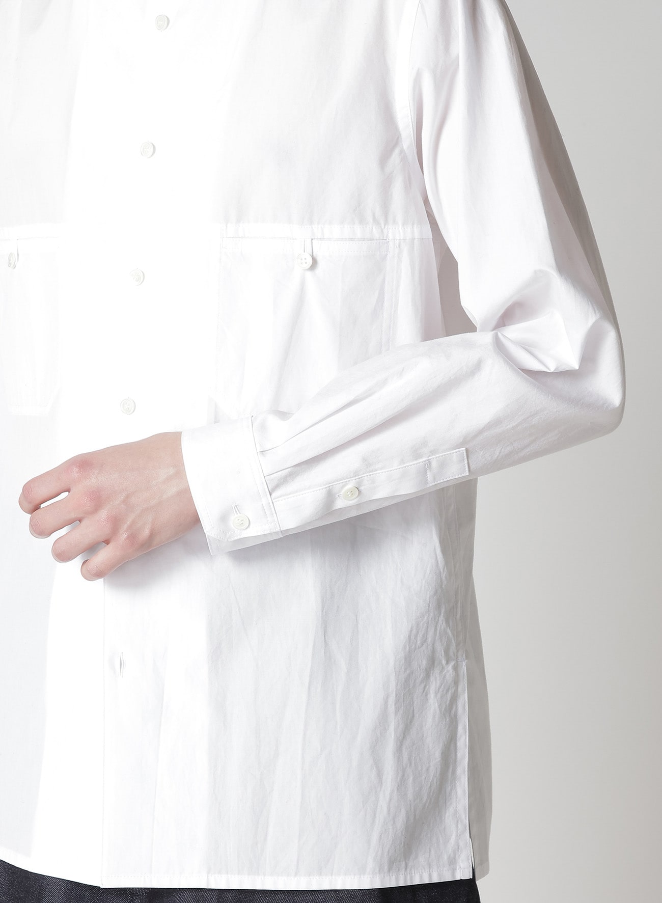 100/2 BROAD PANEL STAND COLLAR SHIRT