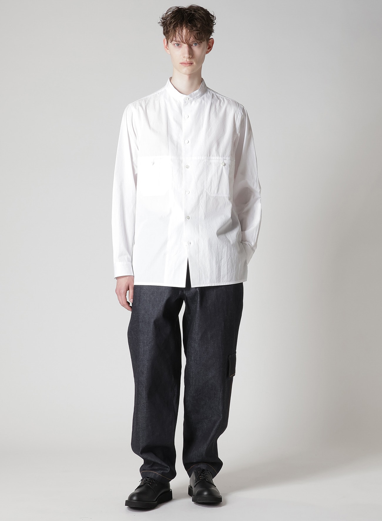100/2 BROAD PANEL STAND COLLAR SHIRT