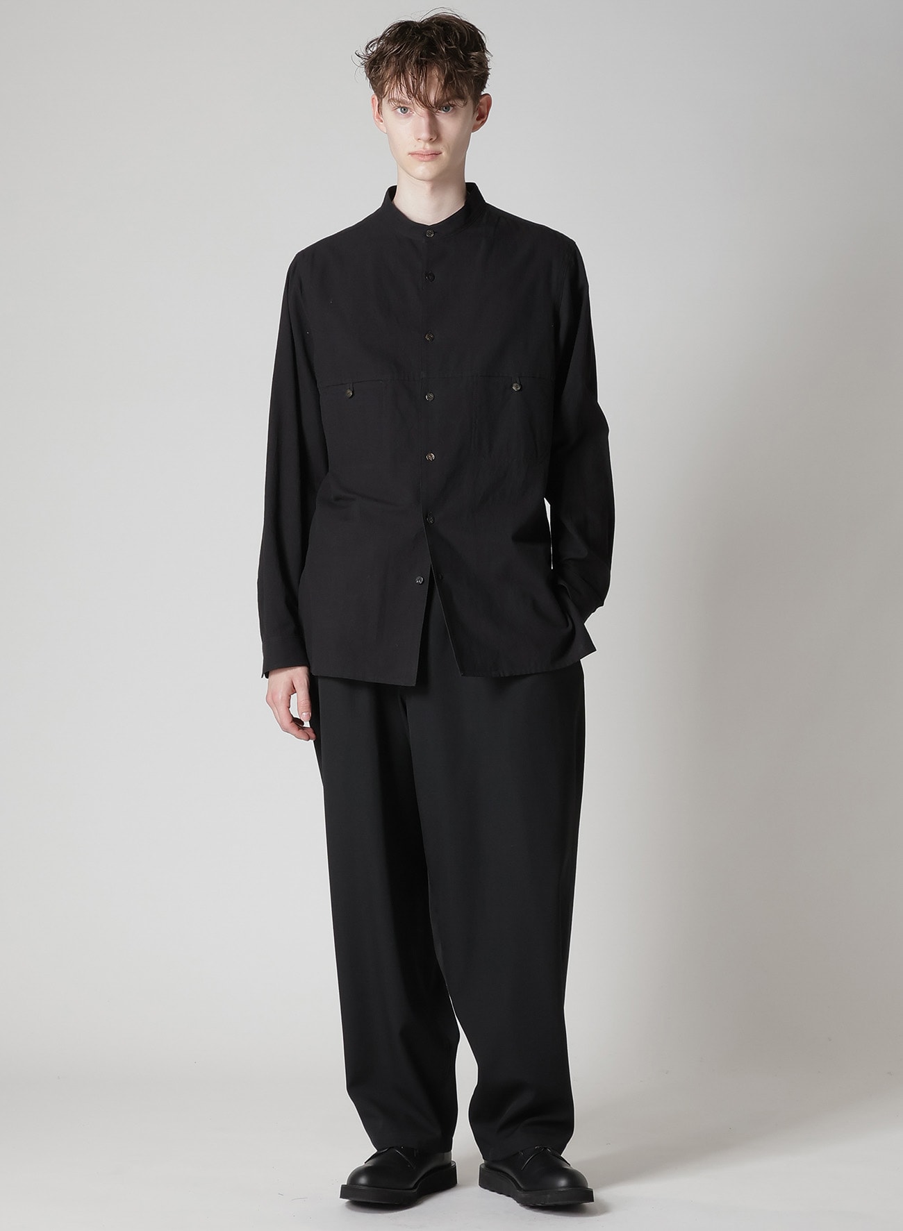 KHADI PANEL STAND COLLAR SHIRT
