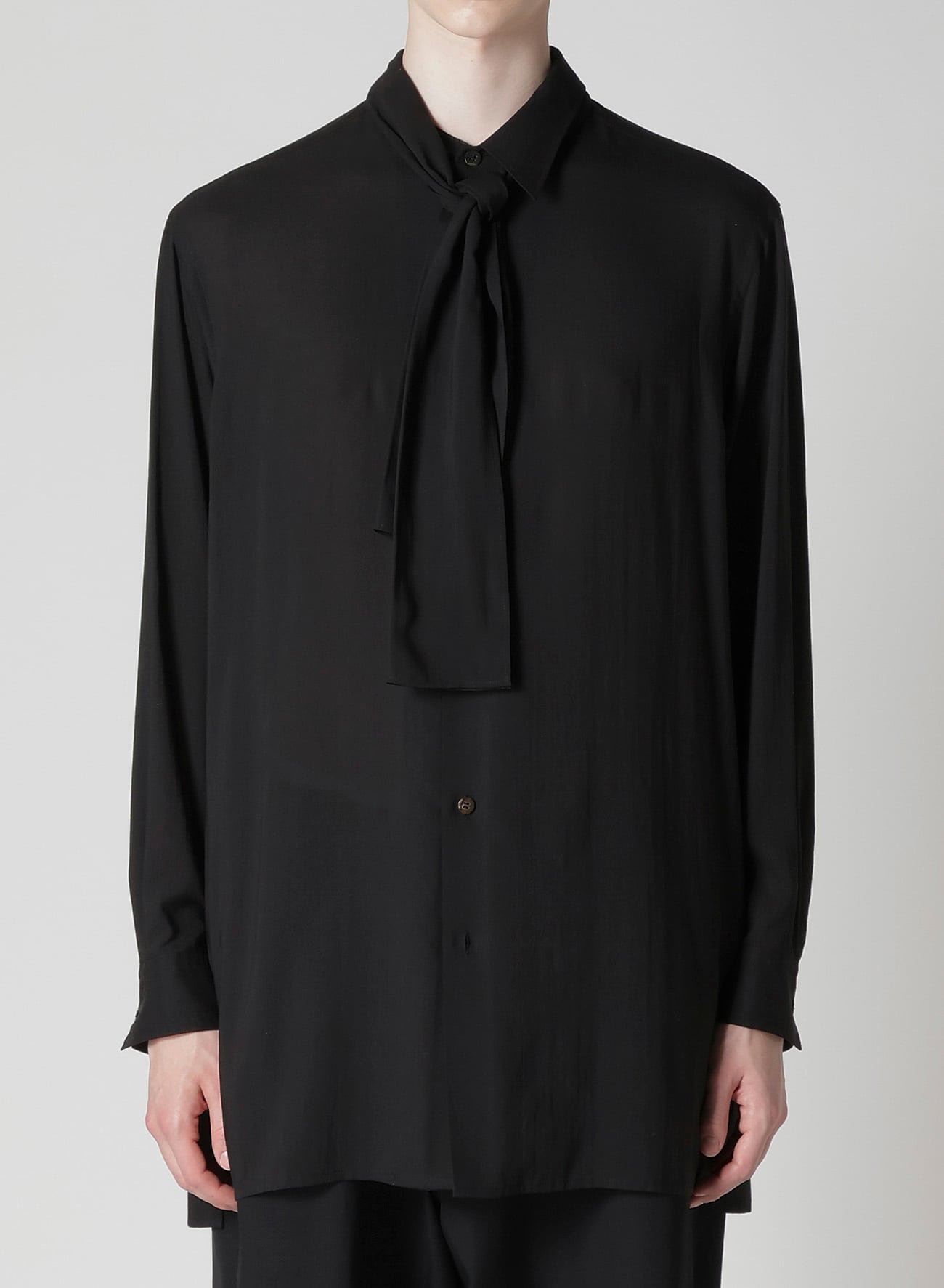 CELLULOSE LAWN SHIRT WITH SHAWL