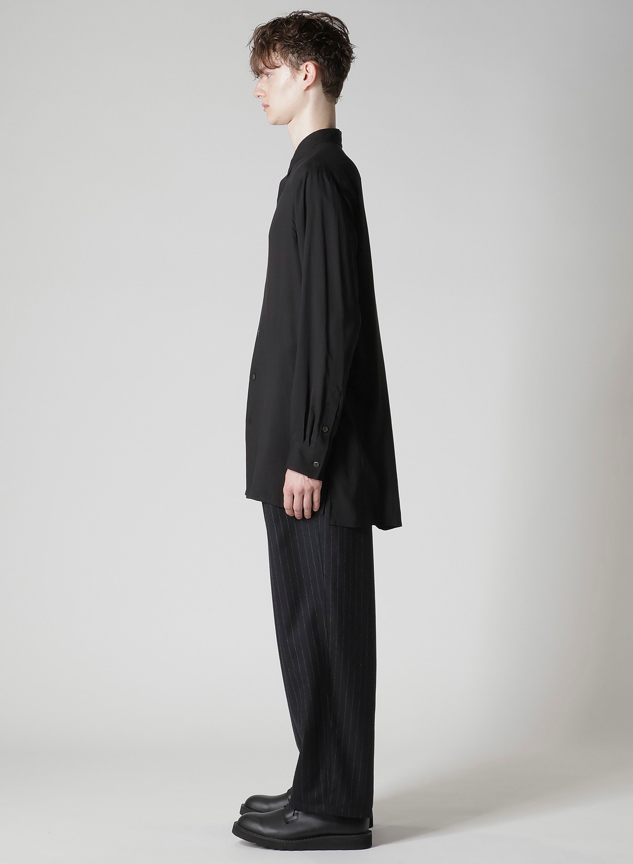 CELLULOSE LAWN LAYERED COLLAR SHIRT