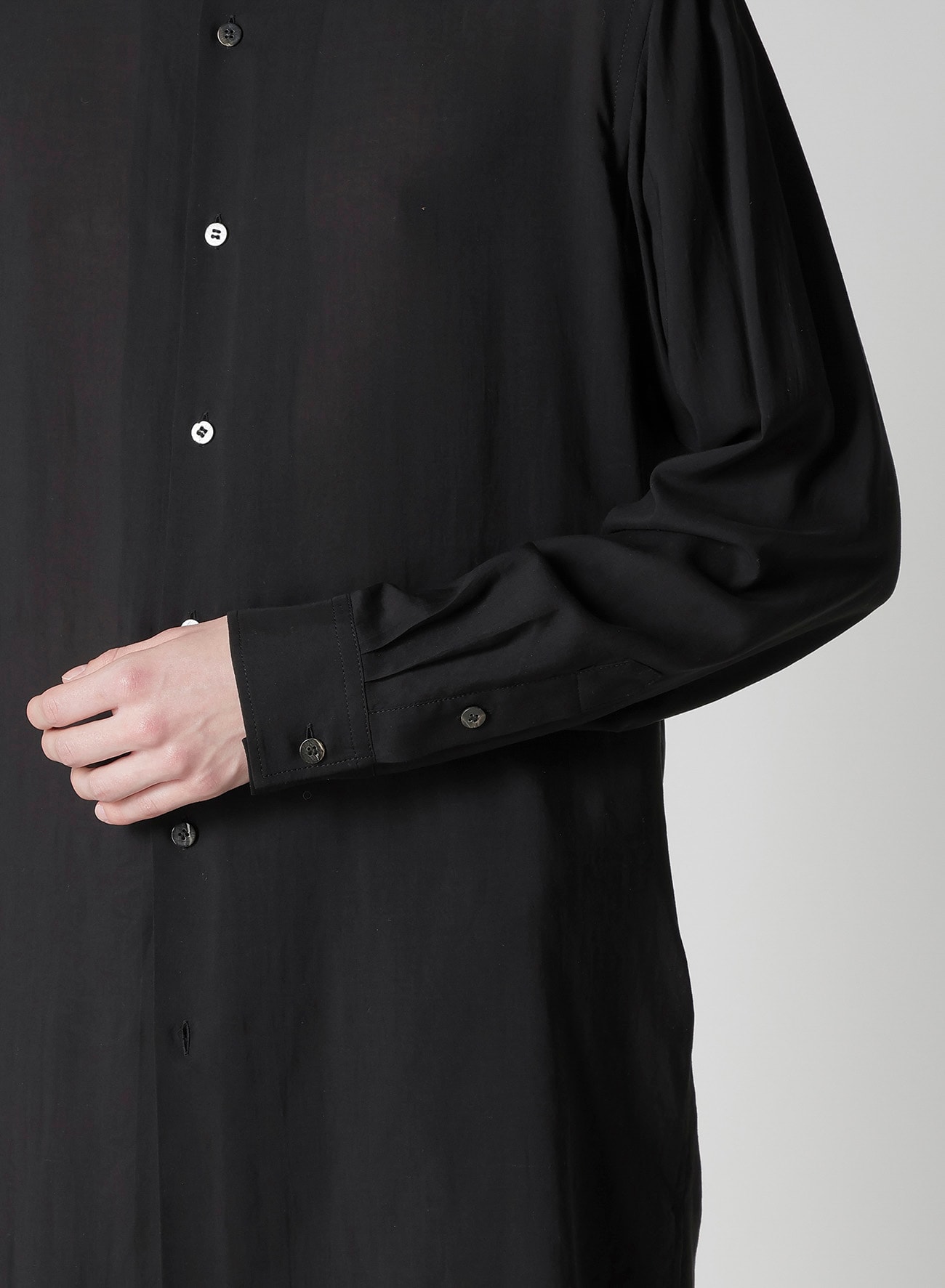 CELLULOSE LAWN LAYERED COLLAR SHIRT