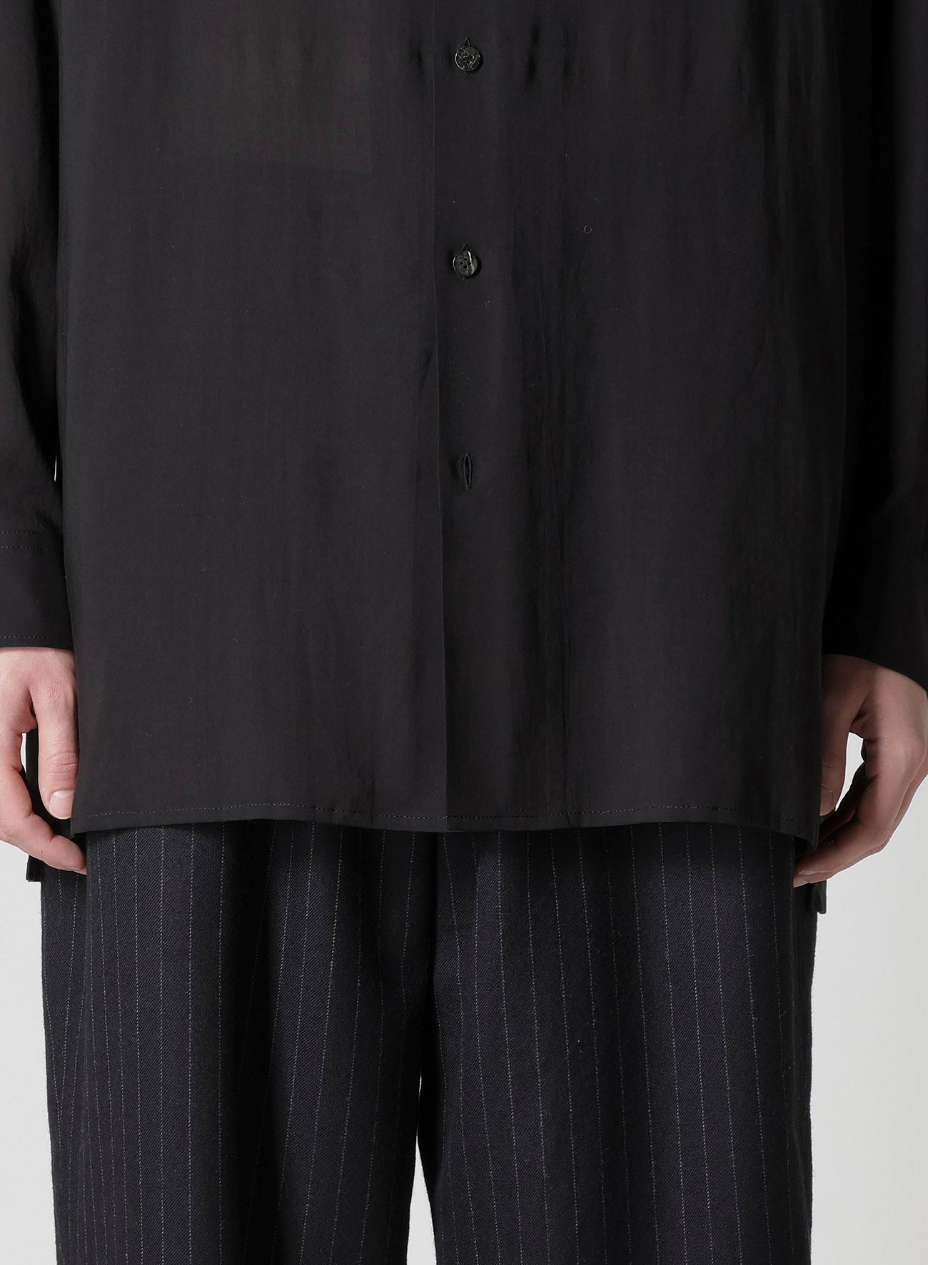 CELLULOSE LAWN LAYERED COLLAR SHIRT