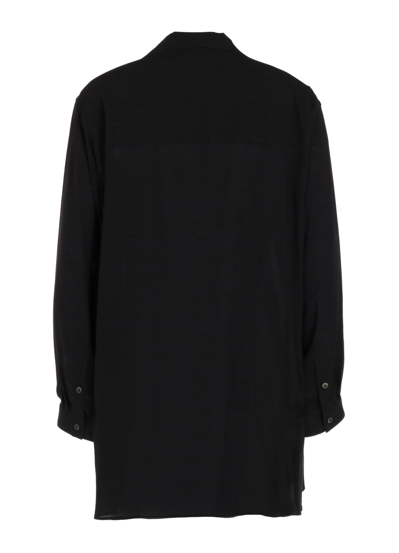 CELLULOSE LAWN PANEL OPEN-COLLAR SHIRT