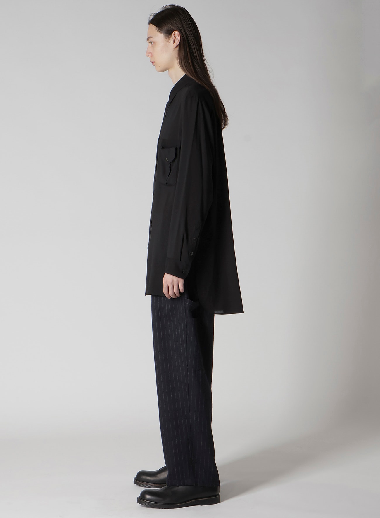 CELLULOSE LAWN DOUBLE-POCKET SHIRT
