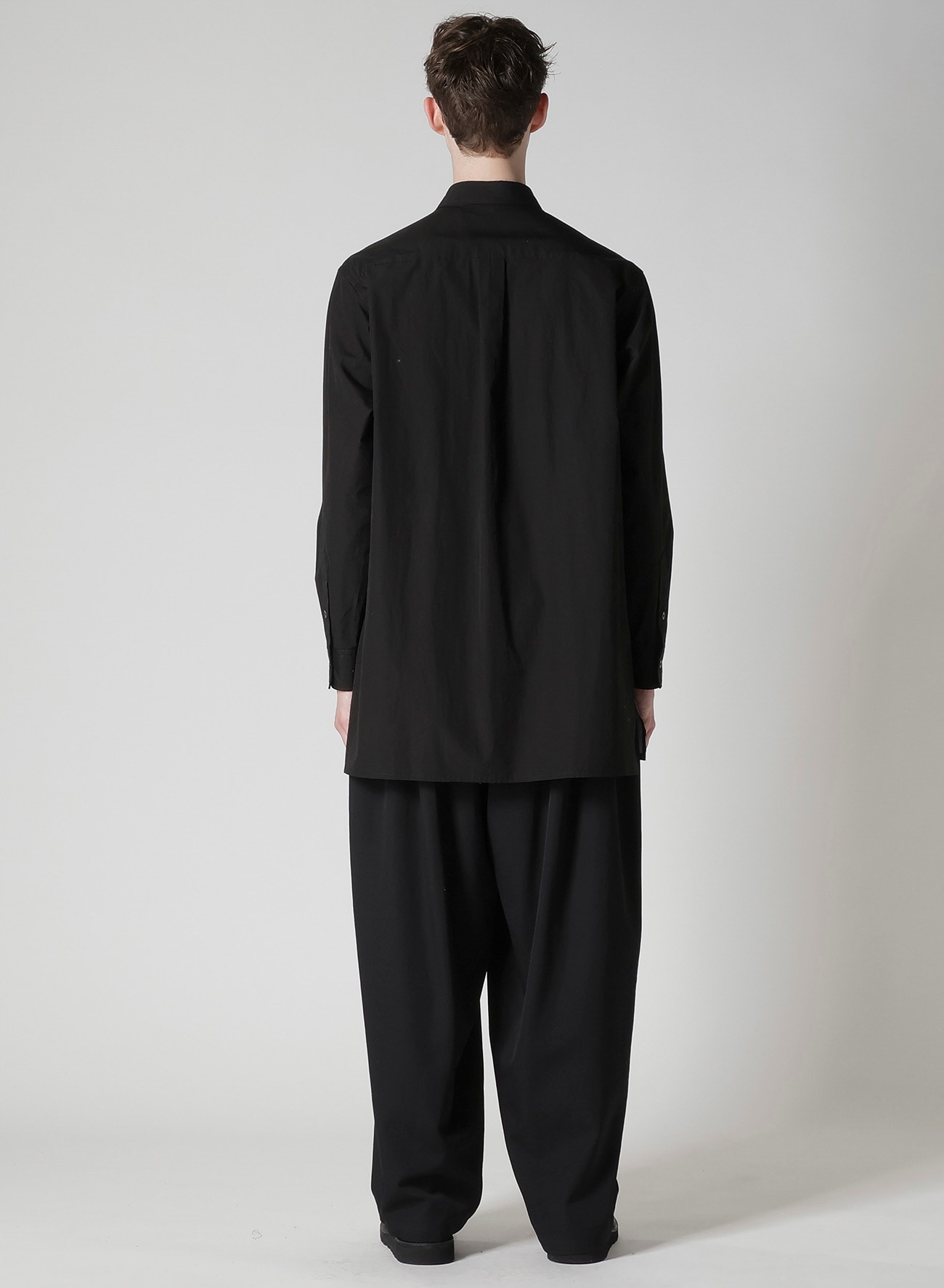 DOUBLE-COLLAR SHIRT IN BROAD AND CELLULOSE GRAY LOTUS