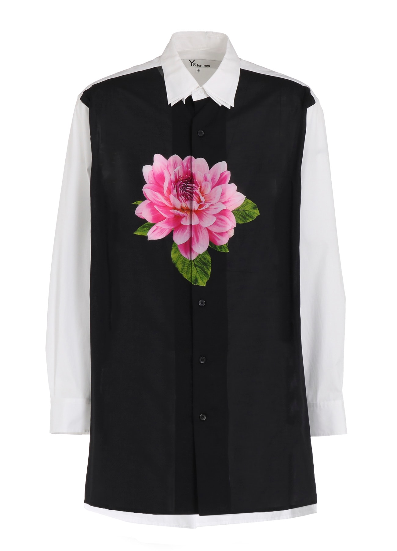 TRIPLE COLLAR SHIRT IN BROAD AND CELLULOSE PINK FLOWER