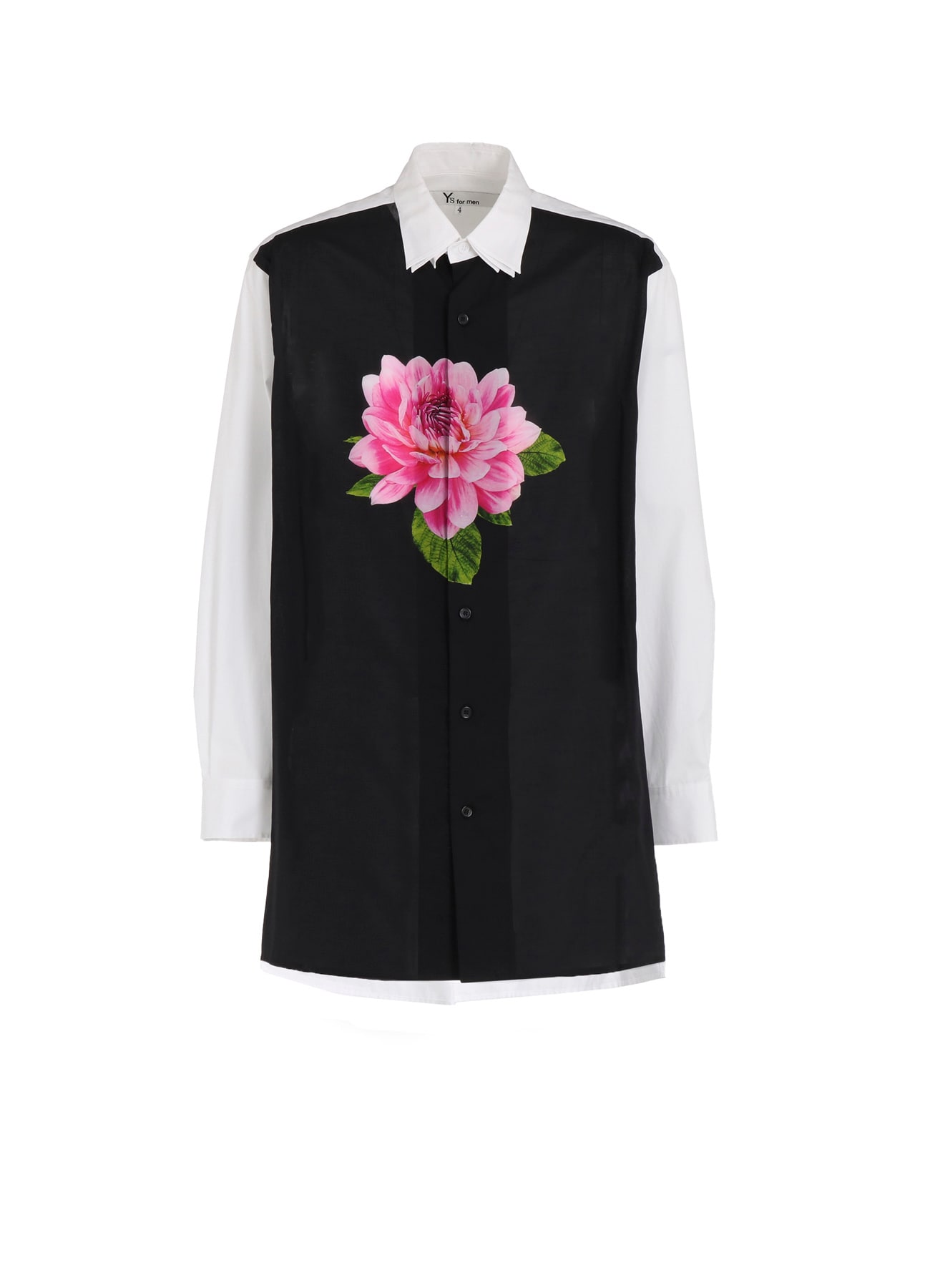 TRIPLE COLLAR SHIRT IN BROAD AND CELLULOSE PINK FLOWER
